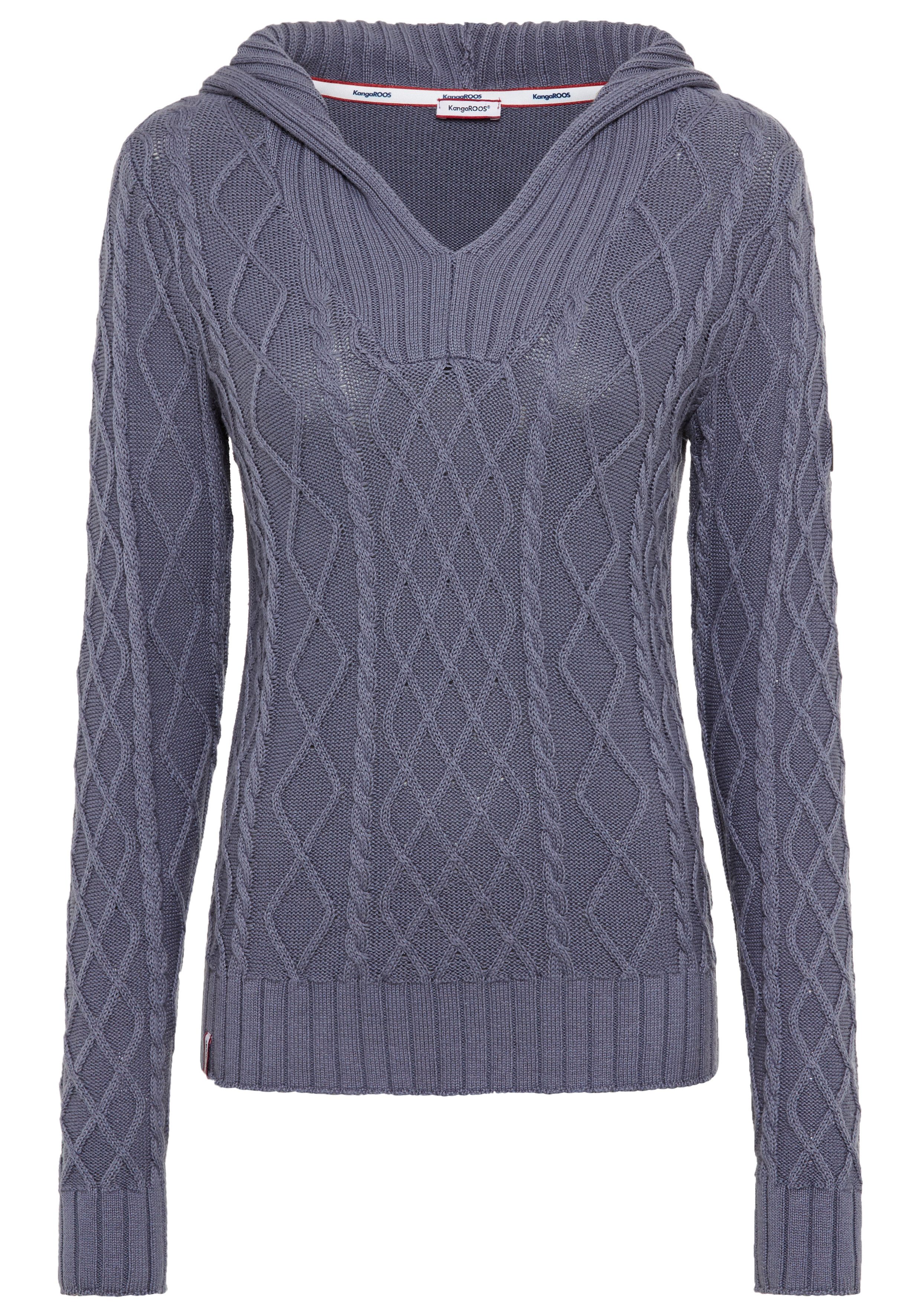 KangaROOS Kapuzenpullover aus Zopfstrick. Reduzierter Preis € 27,99. Unverbindliche Preisempfehlung € 39,99, (€ 27,99 pro 1 Stk)