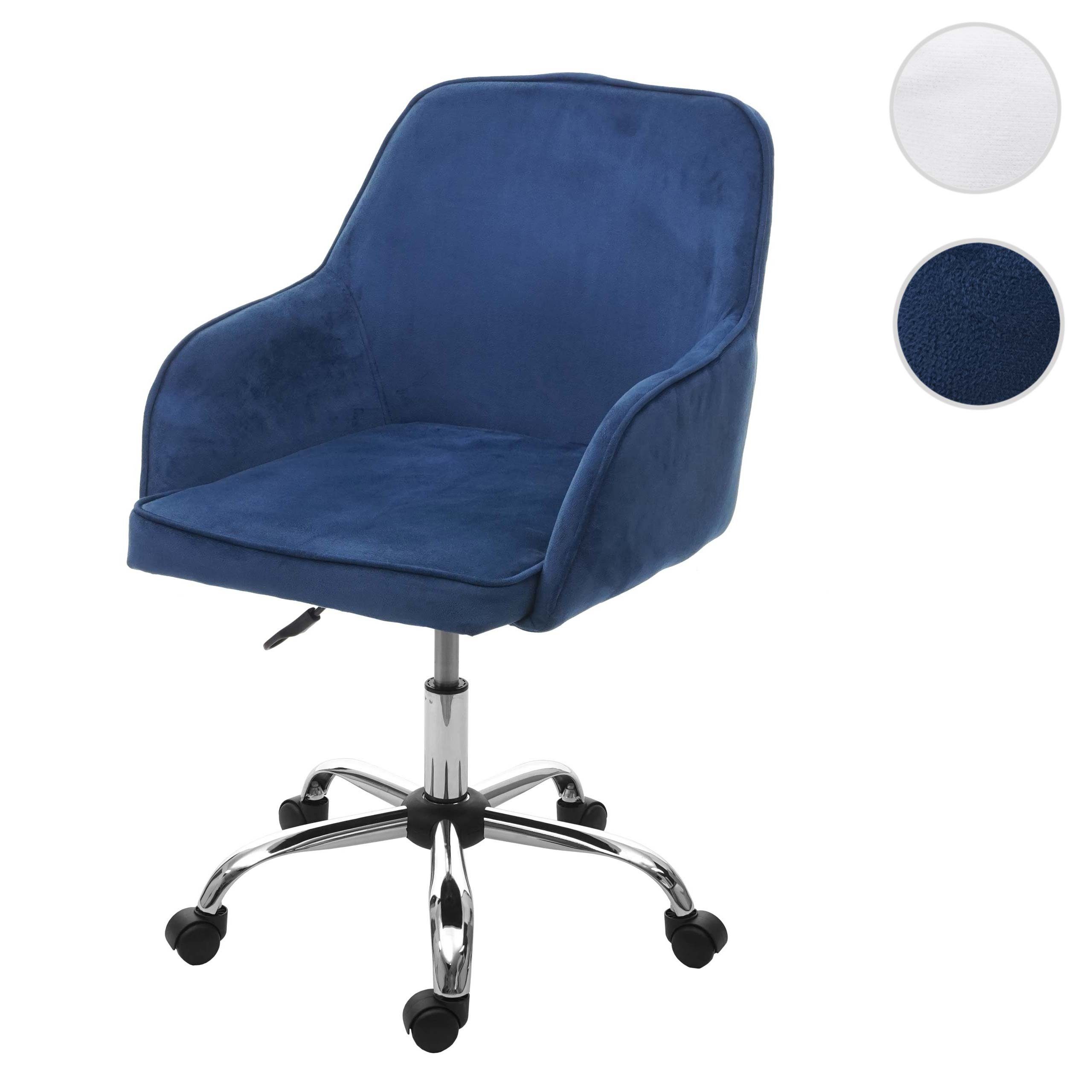 MCW-F82, MCW Schreibtischstuhl Universalrollen, Polsterung Bequeme verstellbar, stufenlos blau 5 Sitzhöhe