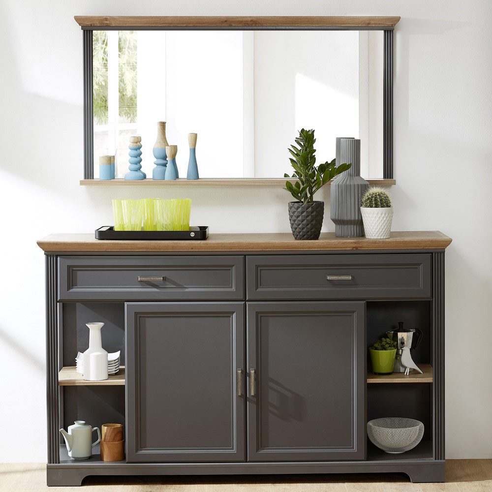 Lomadox Sideboard JÜLICH-36, Grau Absetzungen in günstig online kaufen