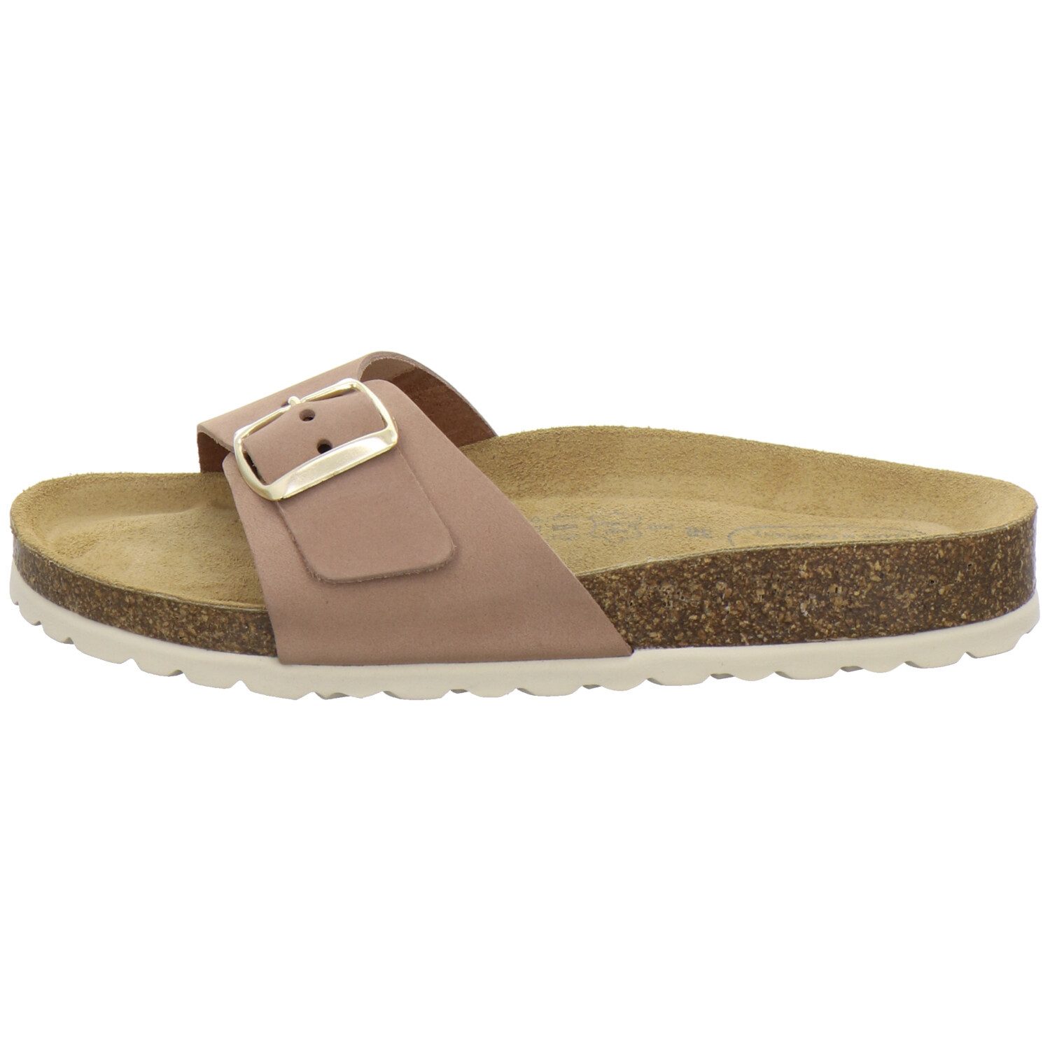 AFS-Schuhe 211236 Sommer Pantolette für Damen mit Fußbett, bequeme Sandalen aus Leder