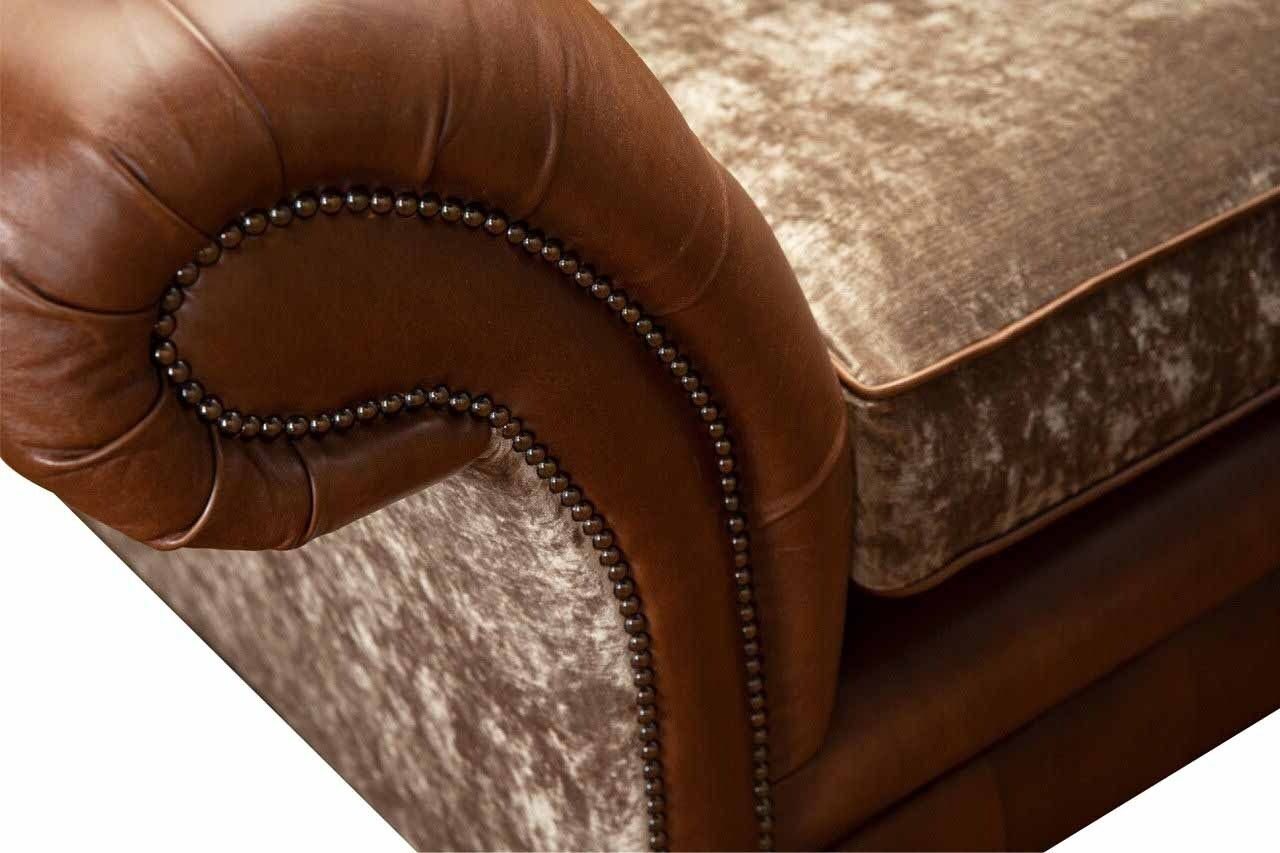 Sitzer Braunes Polster JVmoebel Klassisch, Sofa Couch Made in Design 3 Couch Textil Europe Sofa