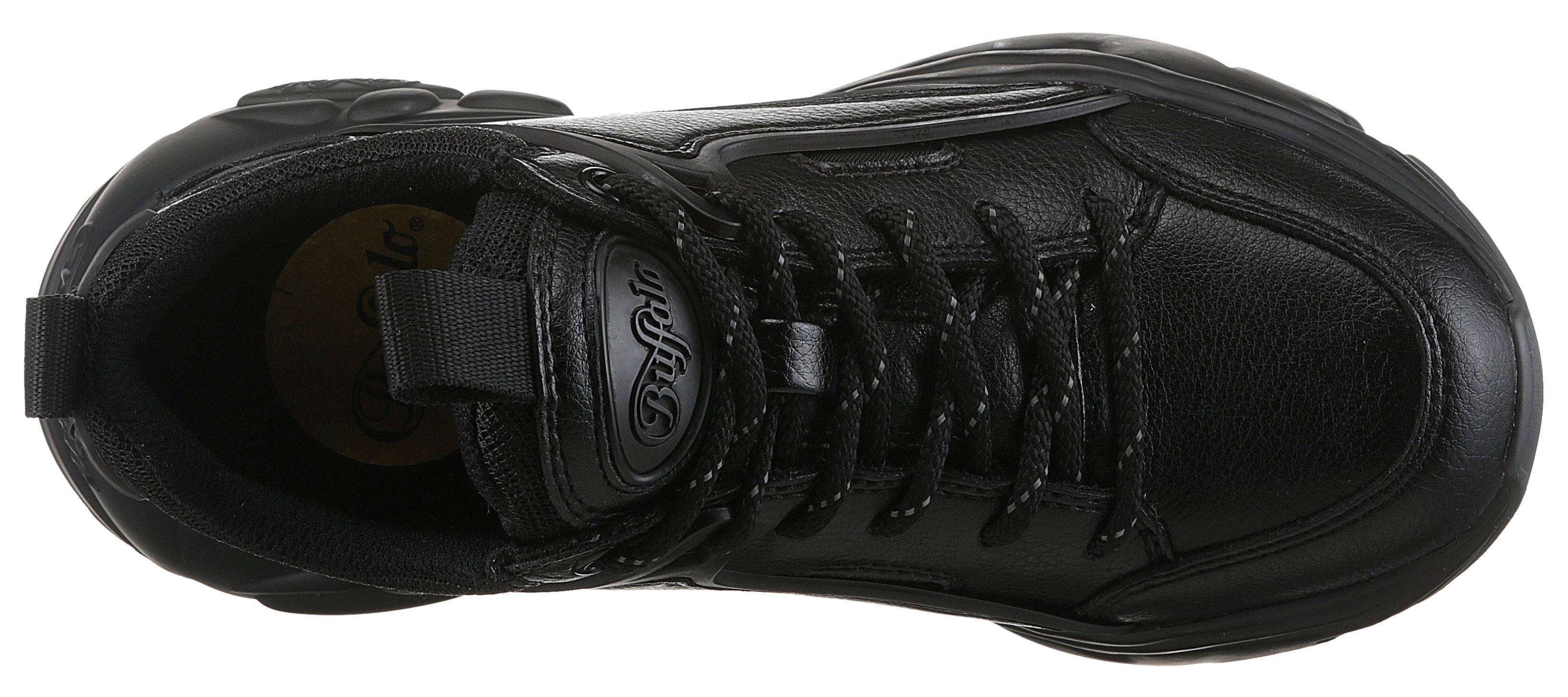 Buffalo BINARY Sneaker in monochromer Optik, Freizeitschuh, Halbschuh, Schnürschuh