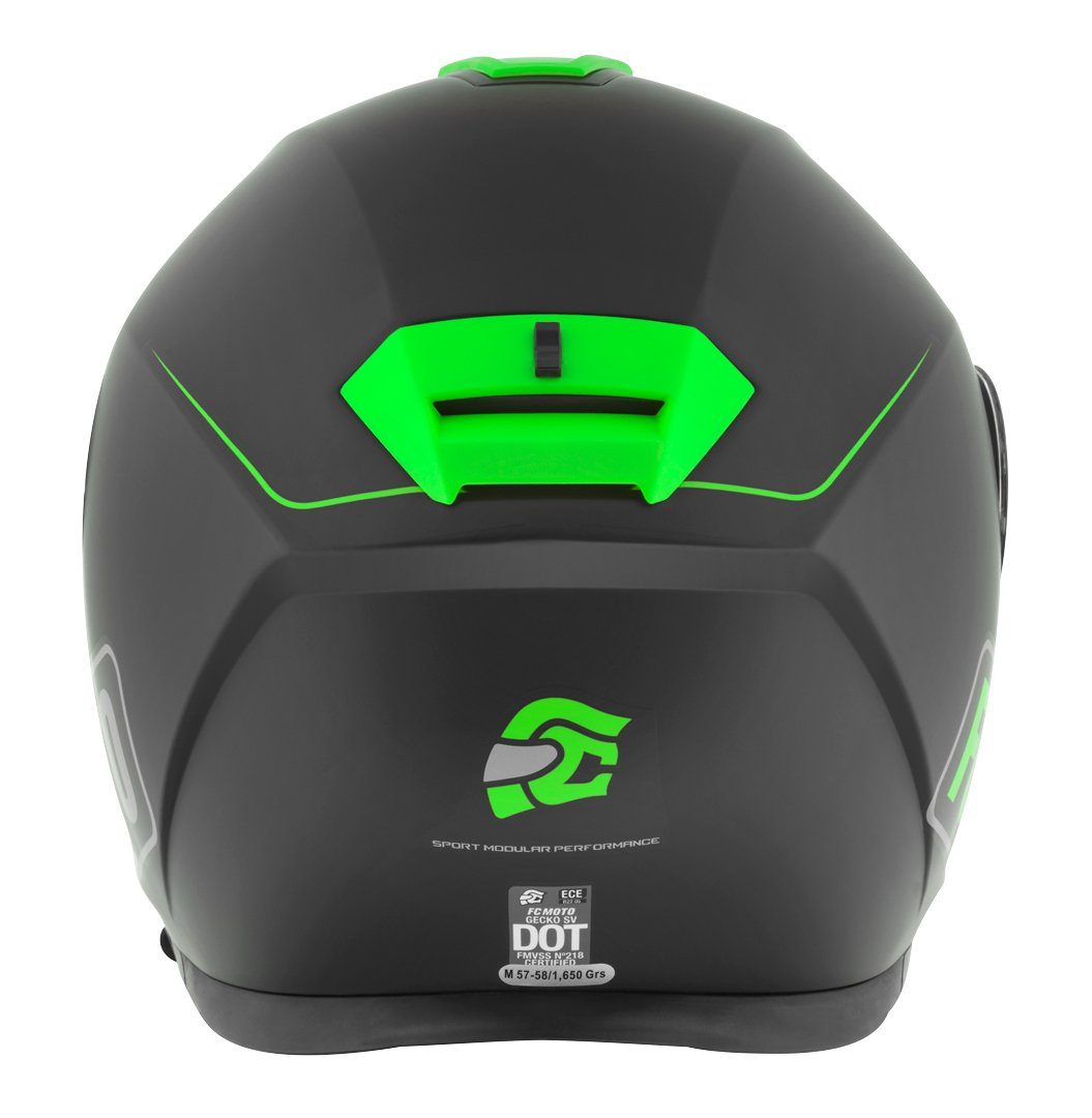 FC-Moto Motorradhelm Novo Straight Klapphelm, integriertes Sonnenvisier