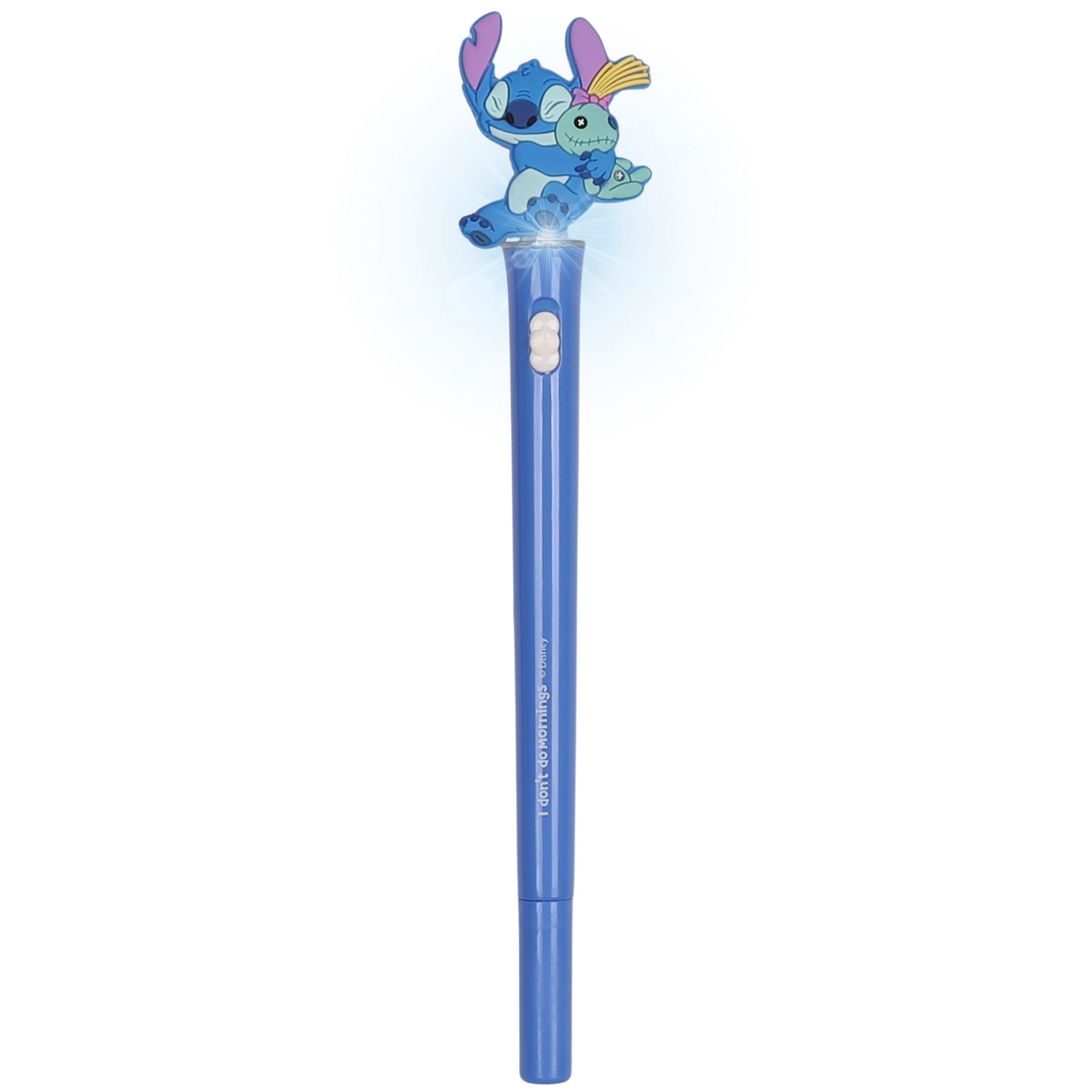 Disney Gelschreiber DISNEY Stitch Leuchtfeder Gelschreiber, blau, Schule, mit Figur