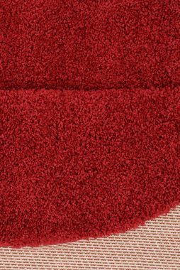Hochflor-Teppich Bodrum, my home, rund, Höhe: 30 mm, weicher Flor, einfarbig