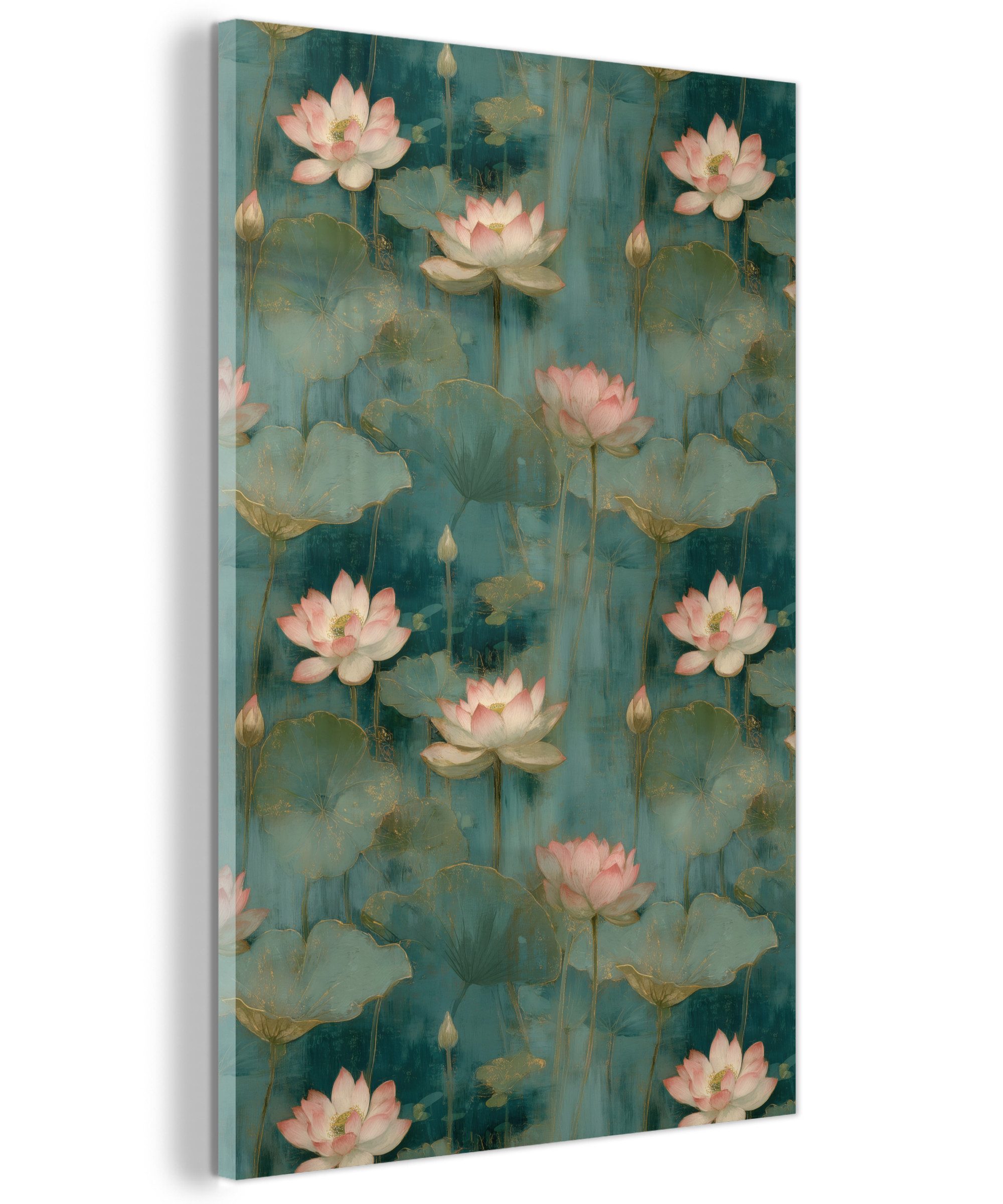 MuchoWow Acrylglasbild Botanisch - Blumen - Rosa, Inkl. Aufhängung, Dekorative Bild für Küche & Wohnzimmer auf Glas, 20x30 cm
