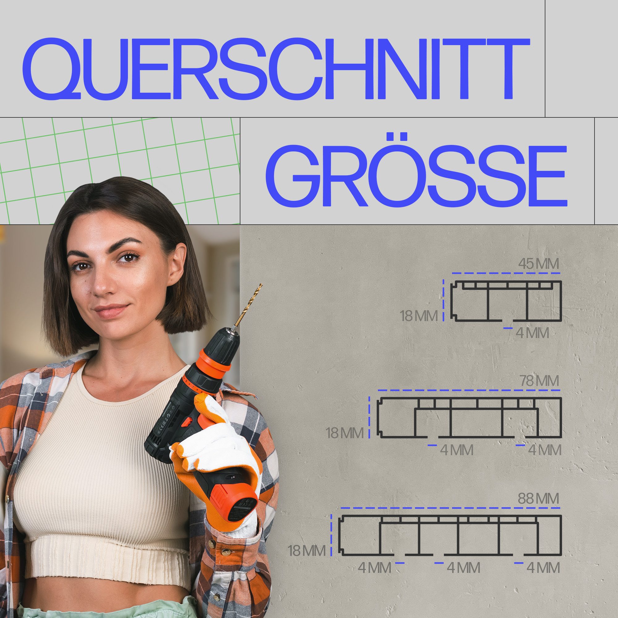 Bestlivings Gardinenschiene Komplettset montagefertig, 2-läufig, 90 cm, mit Bohren, verschraubt, Kunststoff, inkl. Befestigungsset, Weiß, flach, kürzbar, Made i – Bild 4 von 5