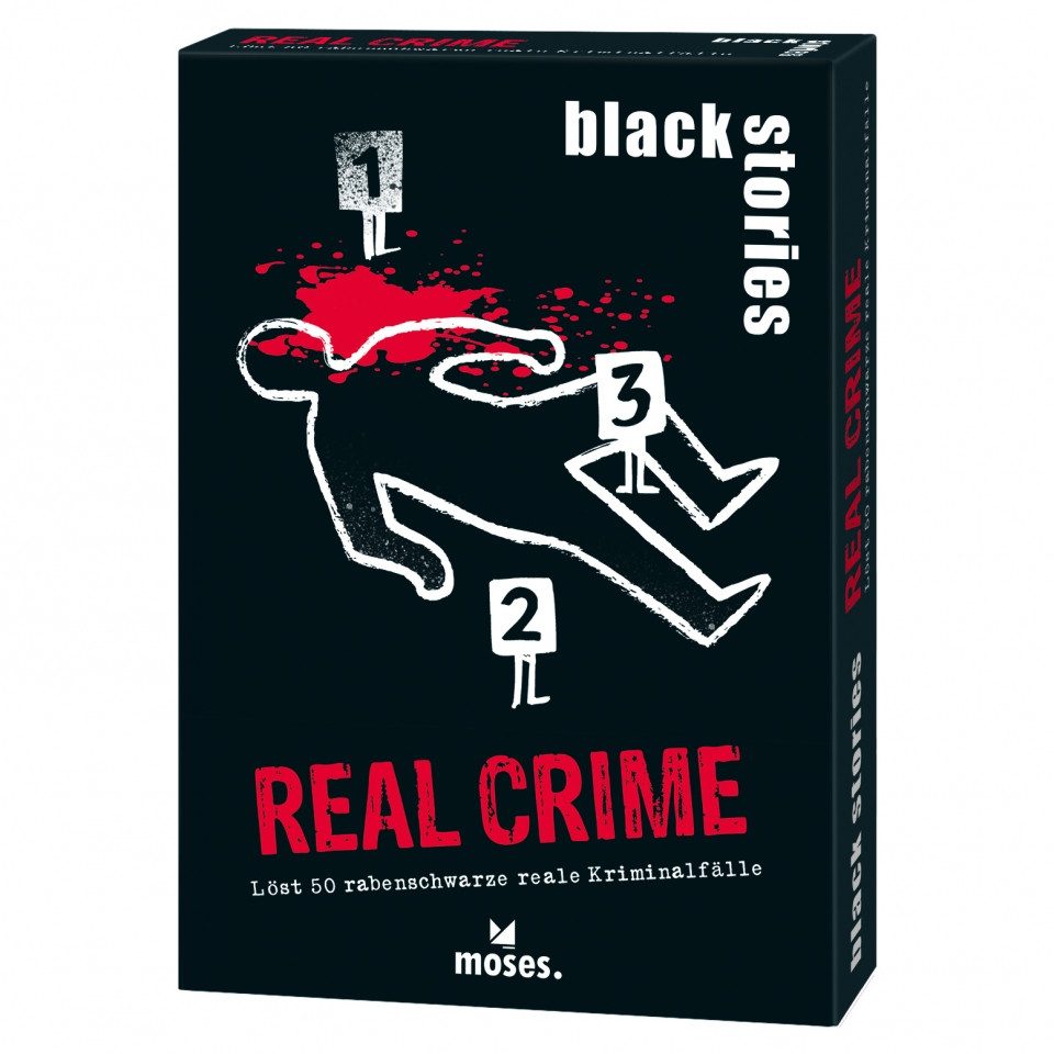 Moses. Verlag Spiel, black stories - Real Crime - deutsch