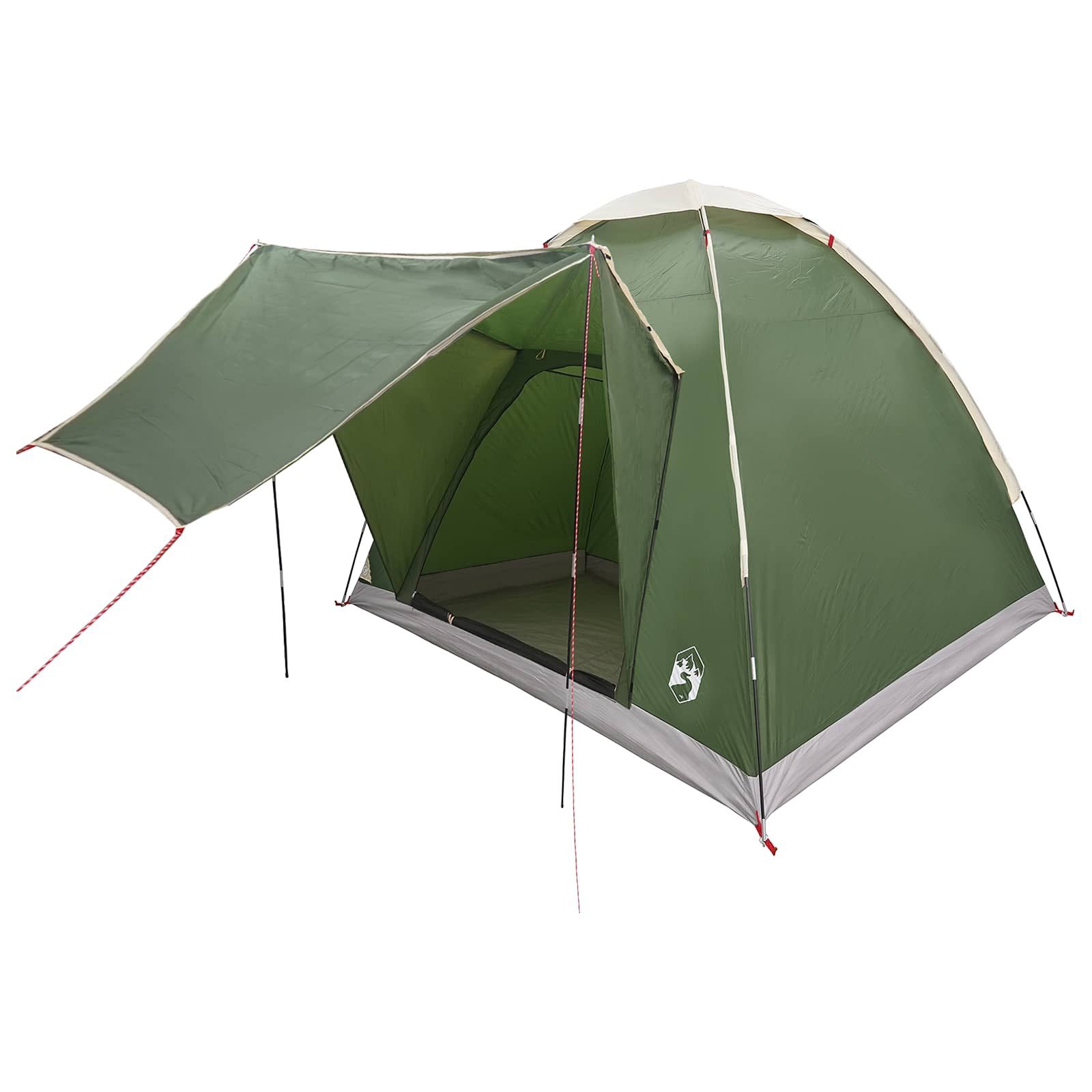 Kuppelzelt Campingzelt mit Dach Grün 2-Personen Polyester und Stahl