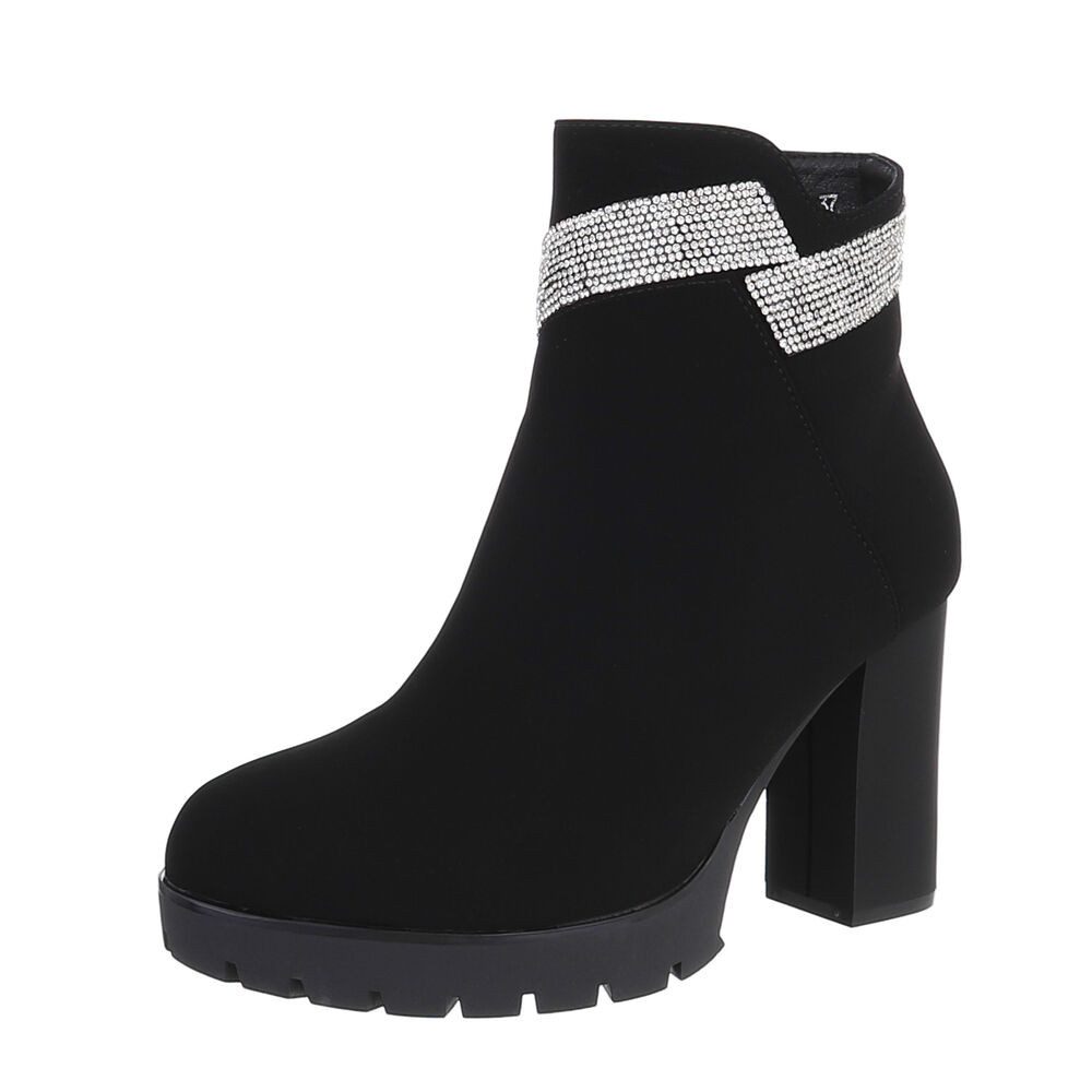 Ital-Design Damen Freizeit High-Heel-Stiefelette (87108951) Blockabsatz günstig online kaufen