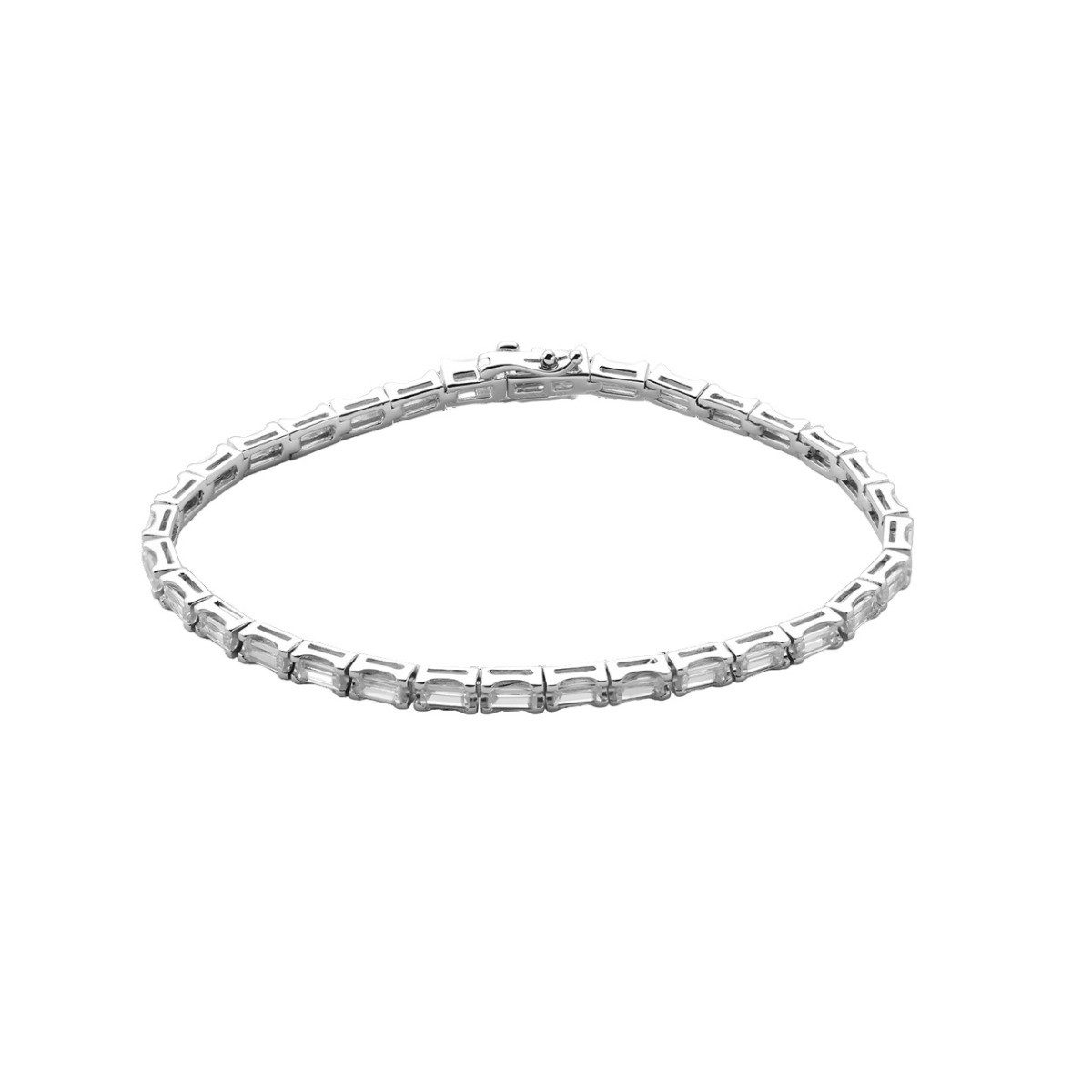 XENOX Tennisarmband Xenox Tennisarmband Damen Krappe Zirkonia Silber 18,5 cm XS2045/L