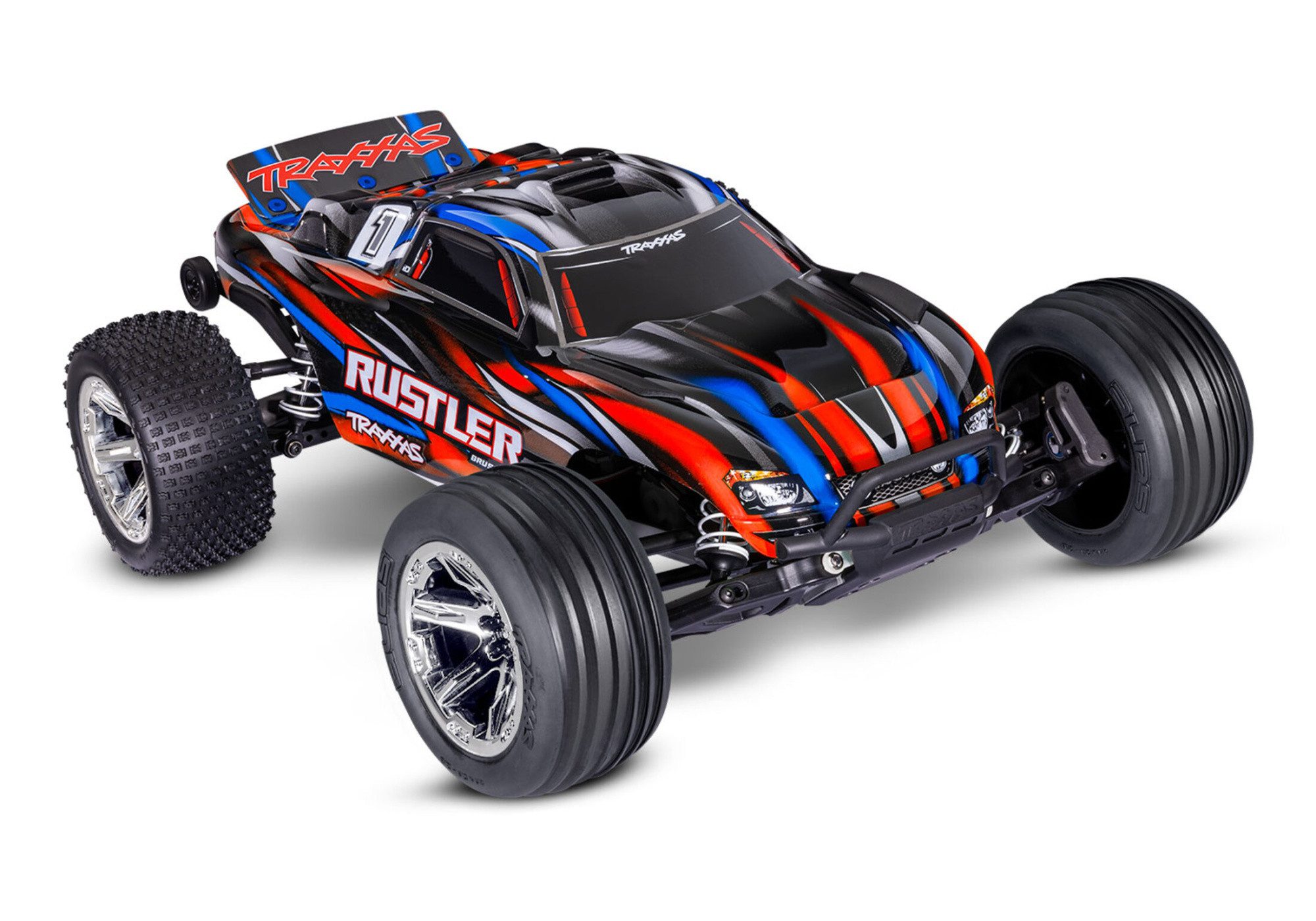 RC-Buggy Traxxas Rustler RC Buggy Brushless 2S HD 1:10 2WD RTR Rot