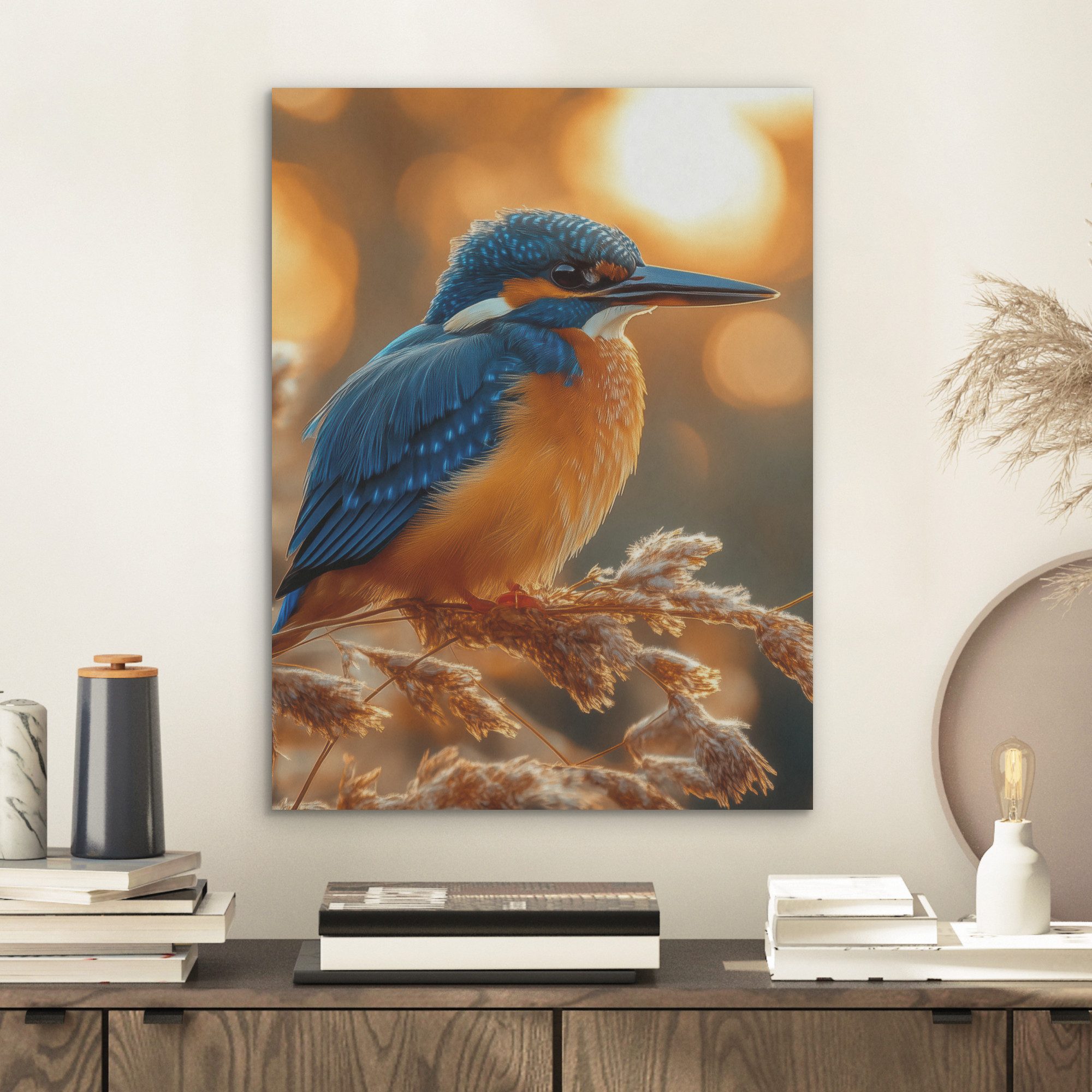 MuchoWow Gemälde Eisvogel - Herbst - günstig online kaufen