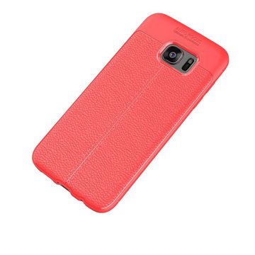 König Design Handyhülle Samsung Galaxy S6 Edge, Samsung Galaxy S6 Edge Handyhülle Backcover Rot