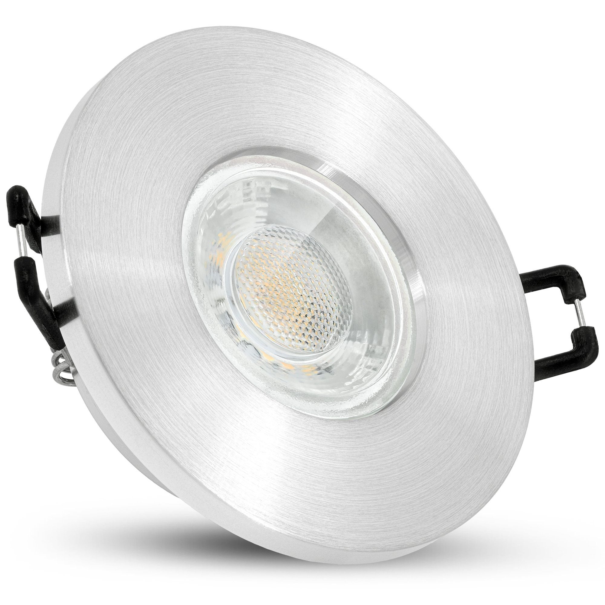 Leuchtmittel 6W Einbaustrahler - 230V Leuchtmittel Einbaustrahler IP65 LED inklusive, LED inklusive Edelstahl, Bad linovum neutralweiss GU10