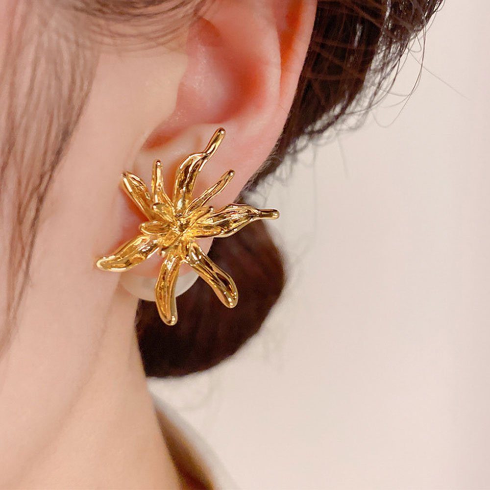 LAKKEC Paar Ohrhänger Mode Metall Übertrieben Perlen Ohrringe Damenschmuck Braut-Ohrringe, Geeignet für Hochzeiten, Partys