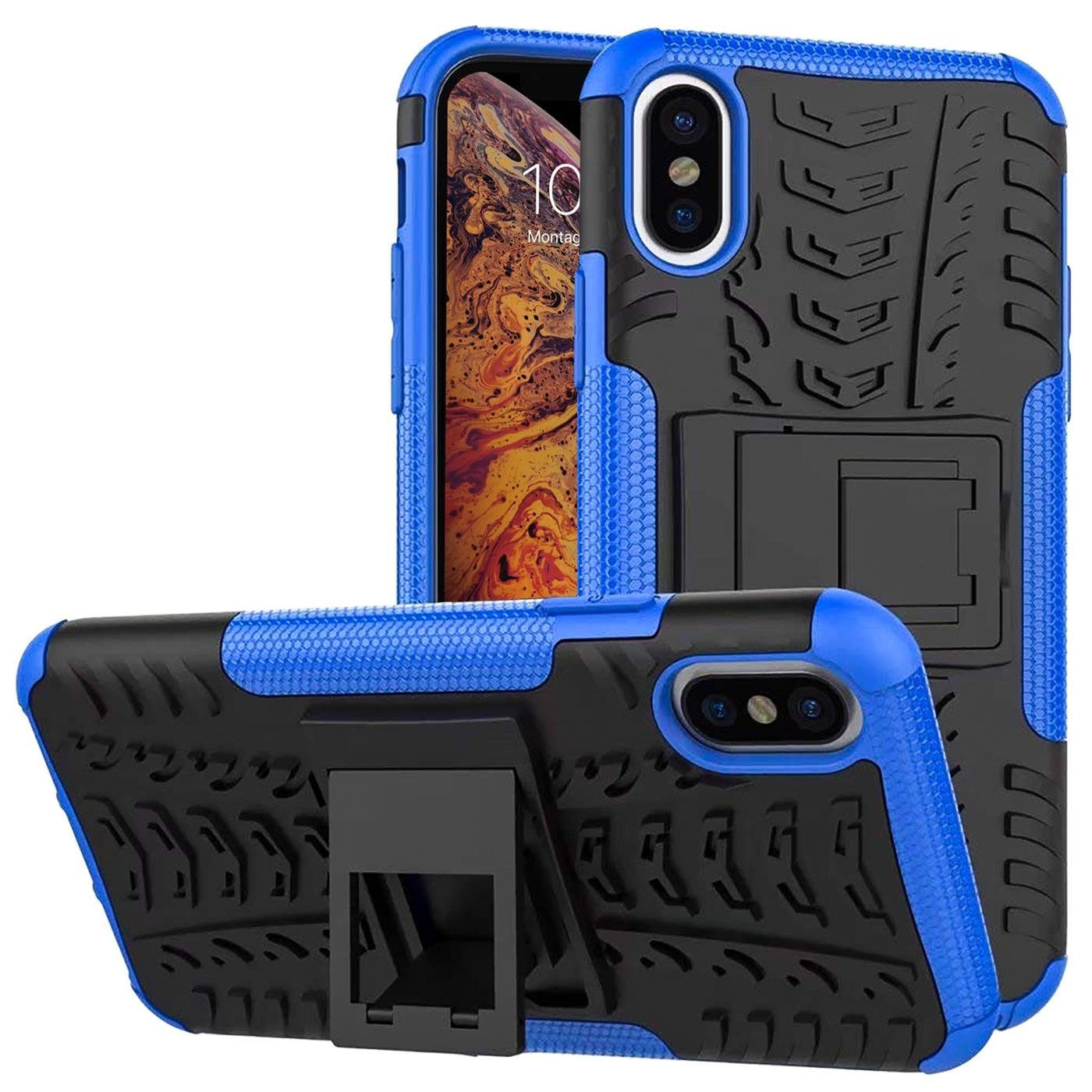 CoolGadget Handyhülle Outdoor Case Hybrid Cover für Apple iPhone X / XS 5,8  Zoll, Schutzhülle extrem robust Handy Case für iPhone X, iPhone XS Hülle