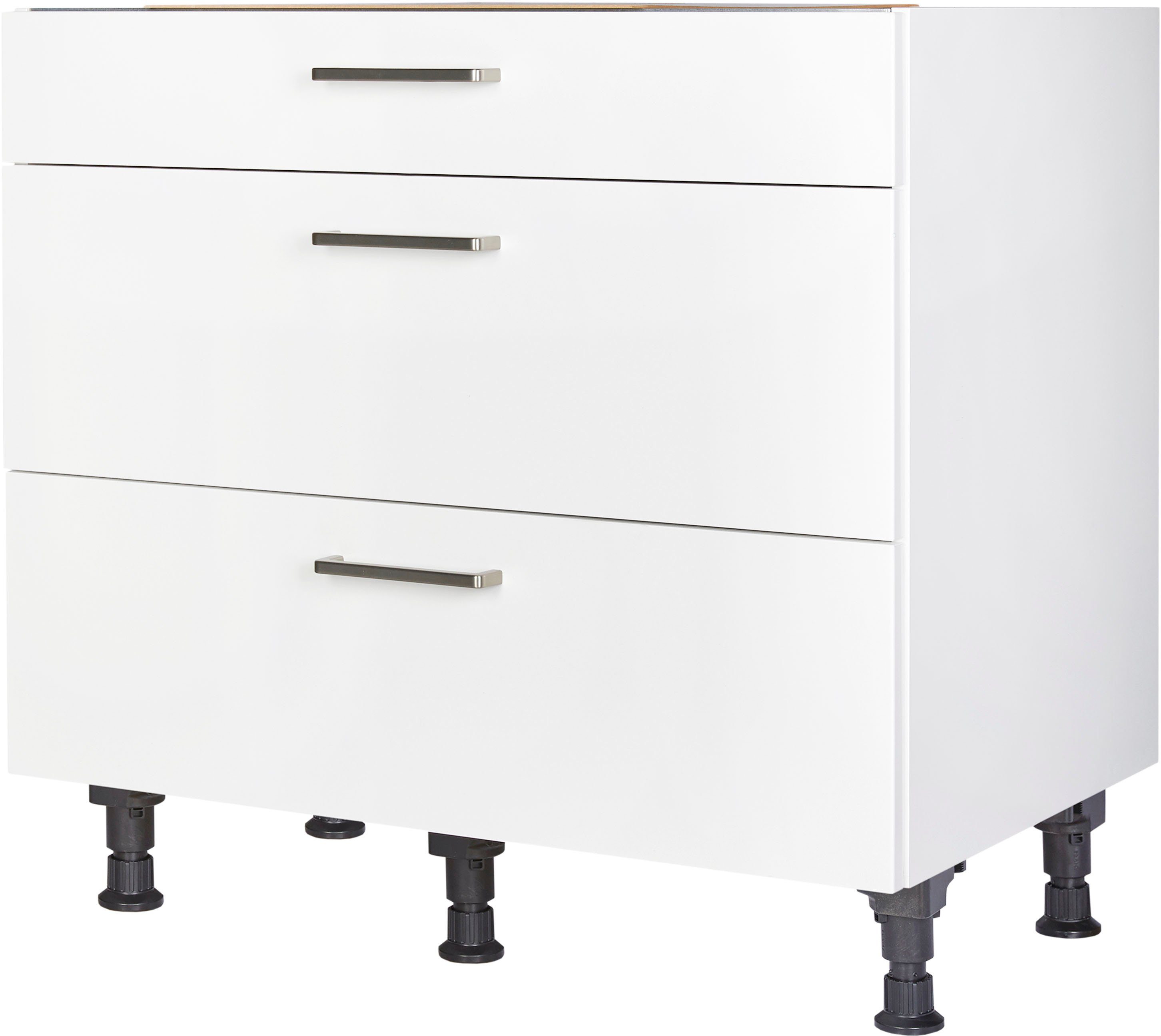 nobilia® Kochfeldumbauschrank "Touch", vormontiert, mit Schubkasten und Auszügen, in den Breiten 60 und 90 cm