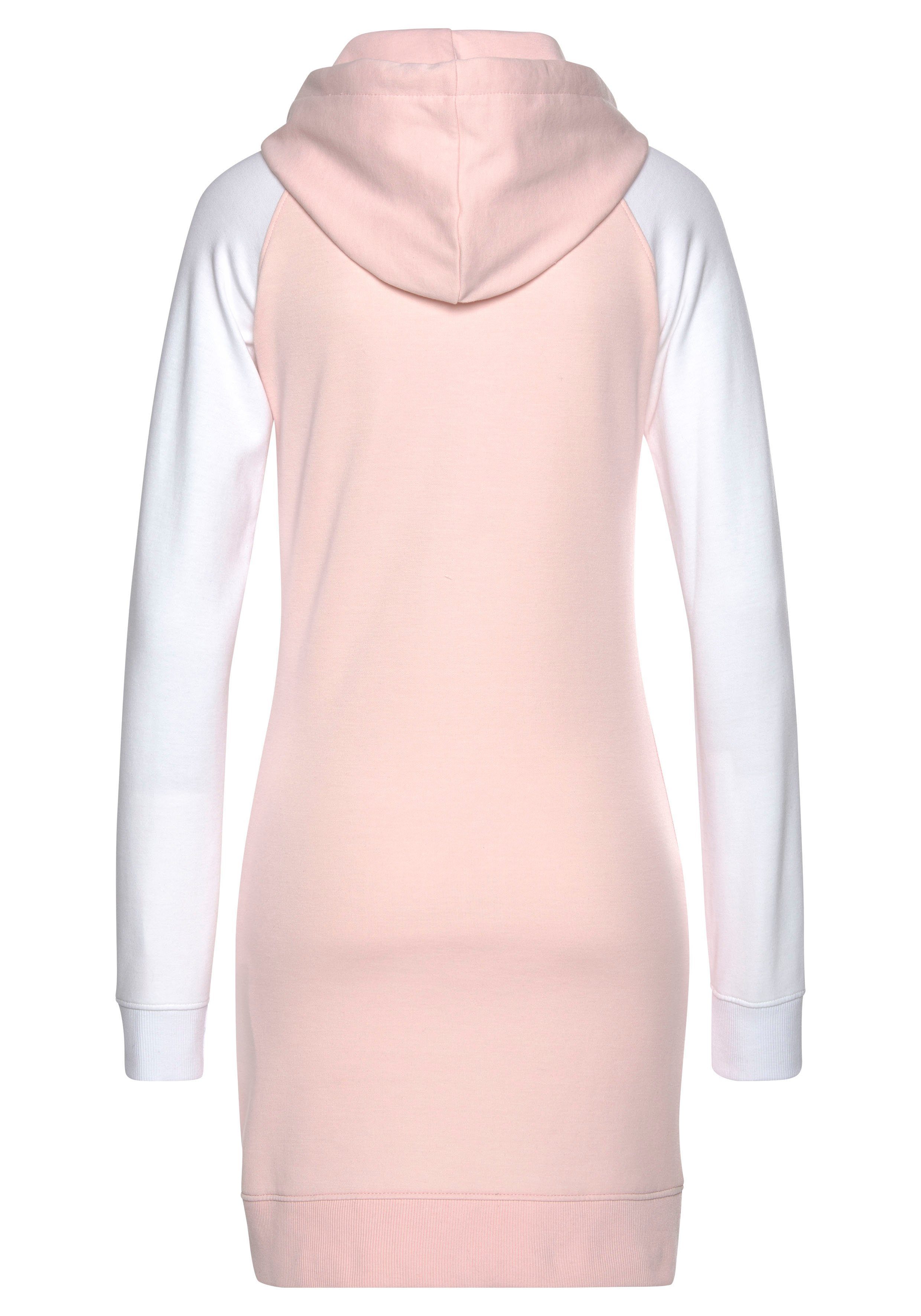 Bench. Loungewear Sweatkleid mit Kapuze und farblich abgesetzten Ärmeln