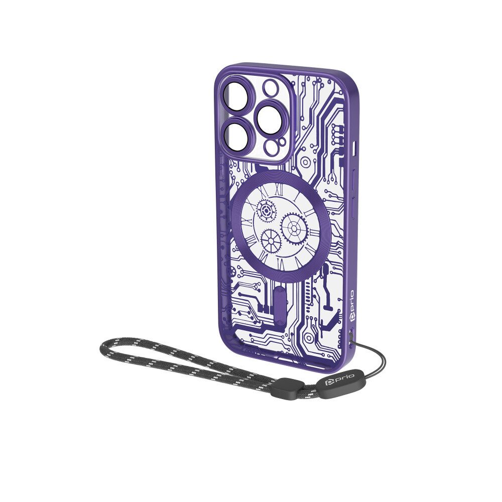 prio Handytasche prio elegante Handyhülle MAG für iPhone 16 Pro (6,3 Zoll) lila (Hard Cover)