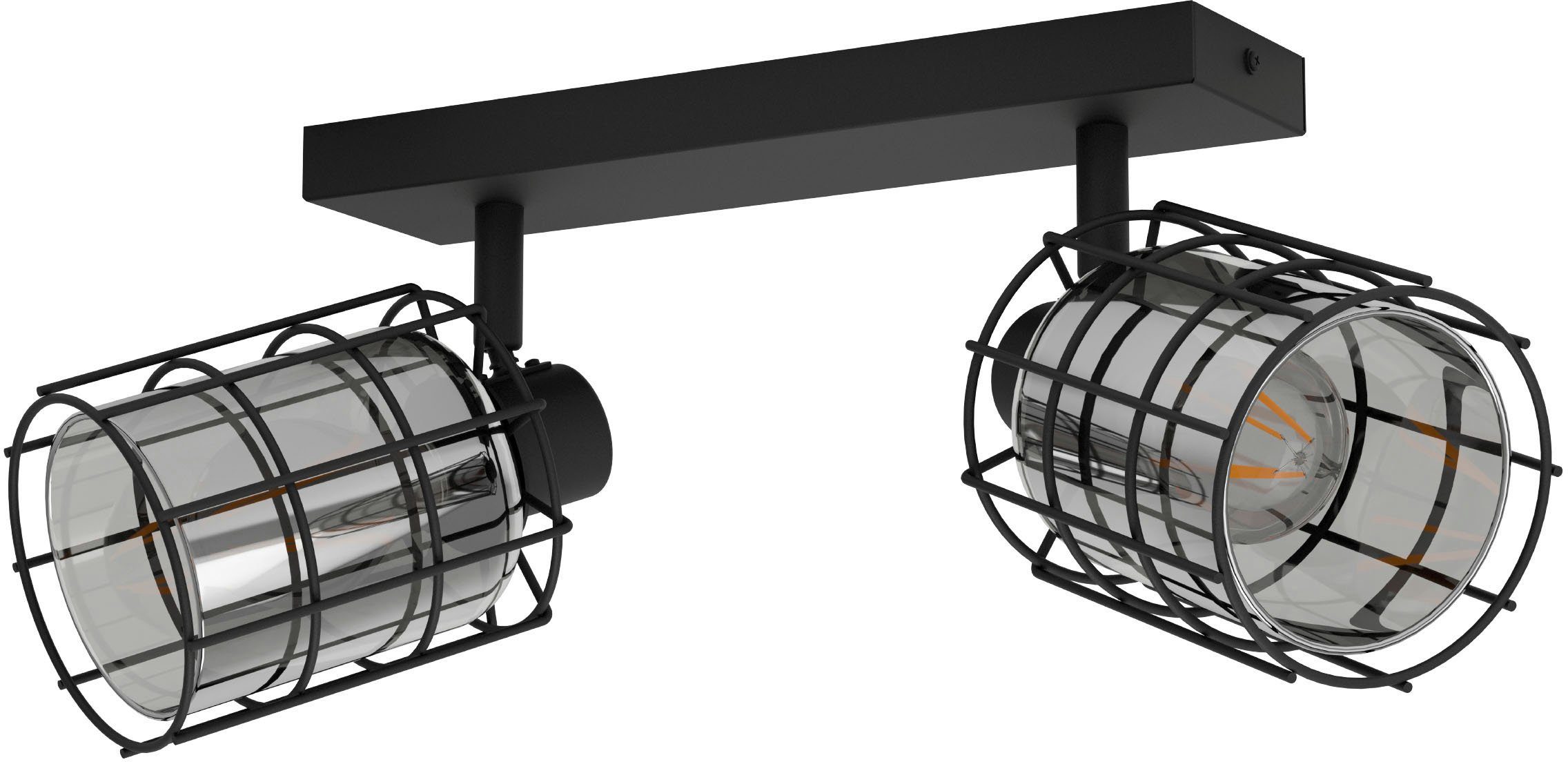 EGLO Deckenspot CONSACA, Leuchtmittel wechselbar, ohne Leuchtmittel, Deckenleuchte, industrial, Retro Deckenstrahler, Wohnzimmerlampe