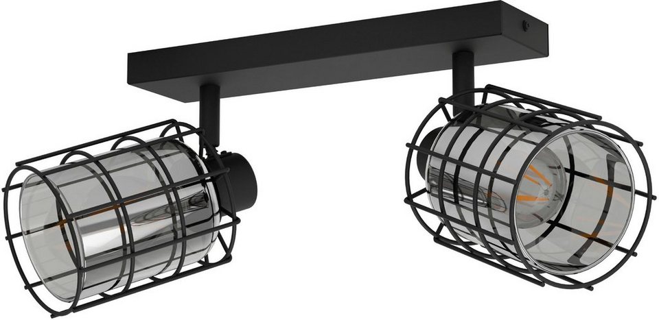 EGLO Deckenspot CONSACA, Leuchtmittel wechselbar, ohne Leuchtmittel,  Deckenleuchte, industrial, Retro Deckenstrahler, Wohnzimmerlampe