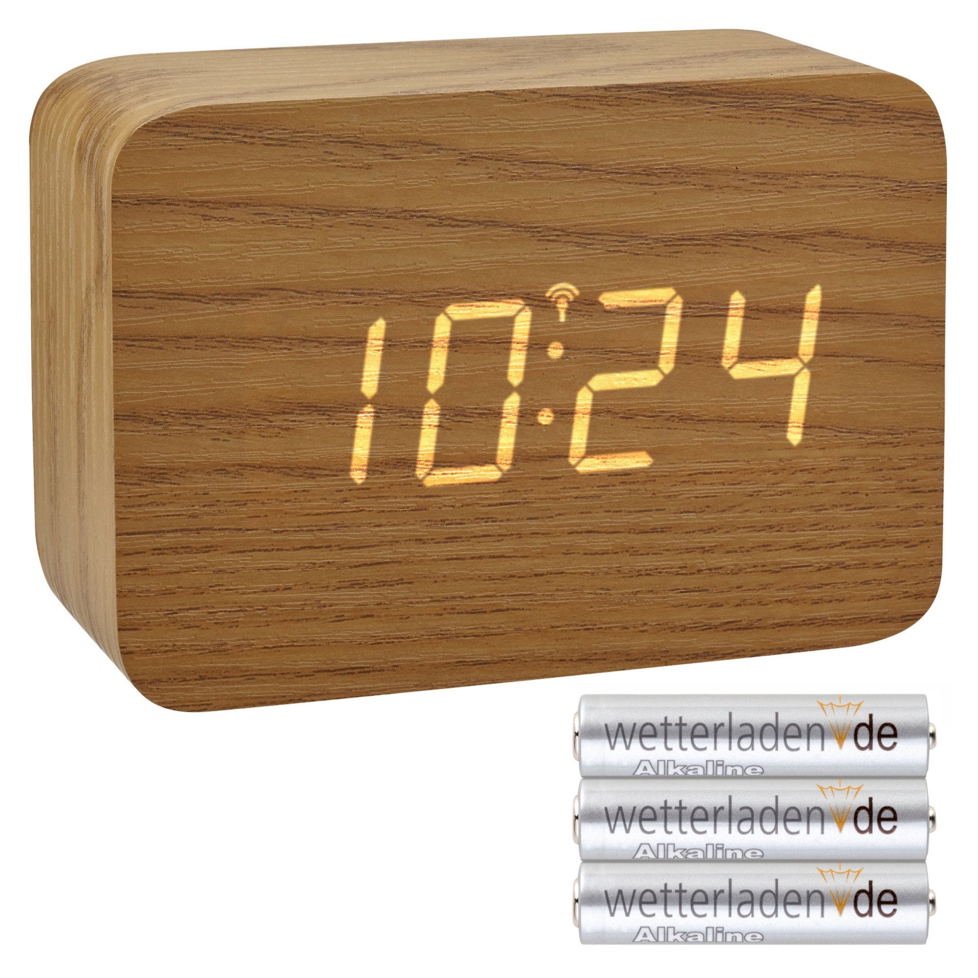 Funkwecker Design Funk-Wecker in Holz-Optik Clocco TFA 60.2549