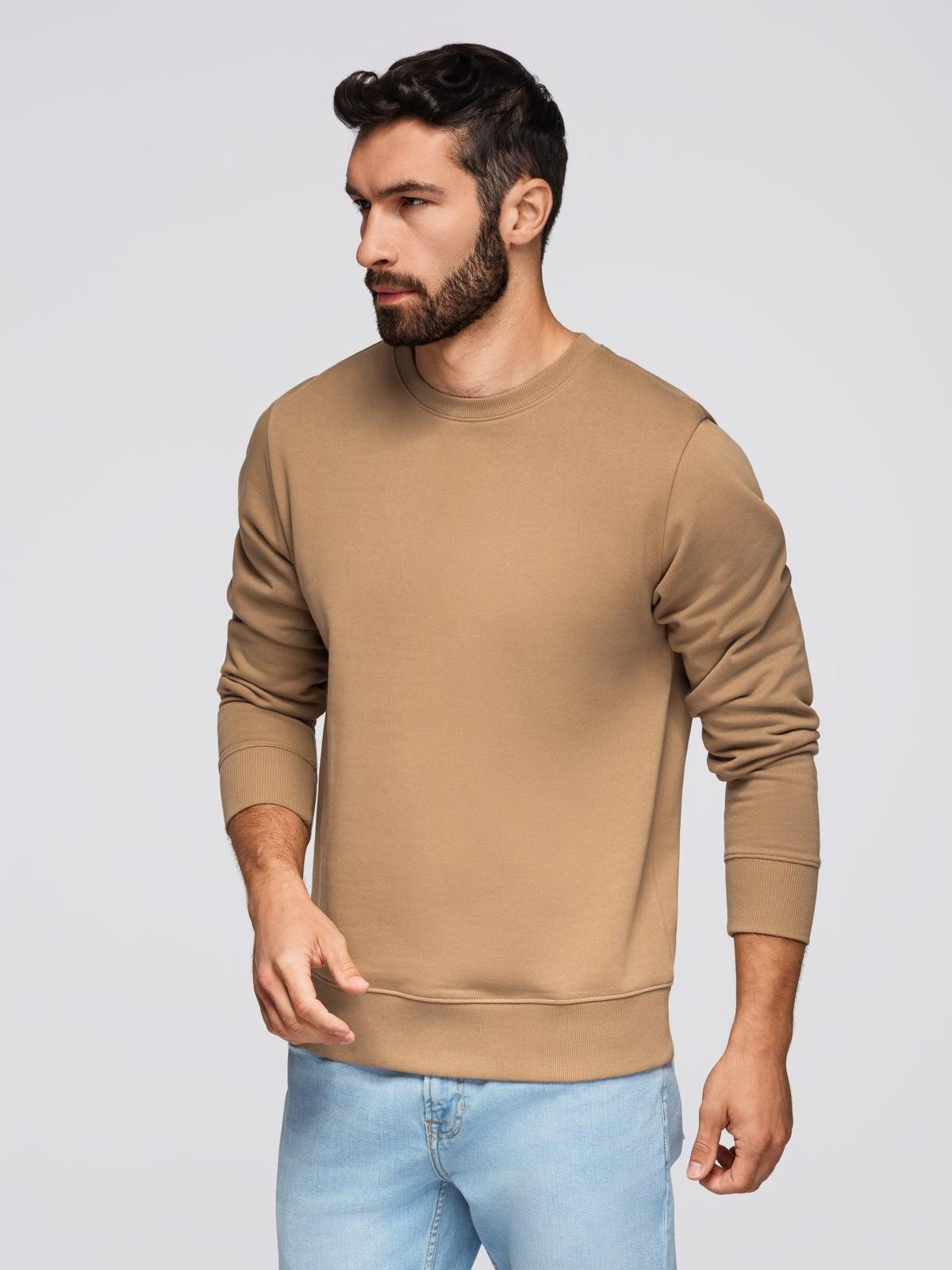 Sweatshirt Herren BasicSweatshirt mit Rundhalsausschnitt