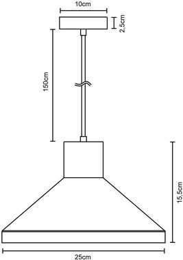 Paco Home Pendelleuchte SUBORBIA, ohne Leuchtmittel, LED, E27, Lampe Für Wohnzimmer Esszimmer Küche, Höhenverstellbar