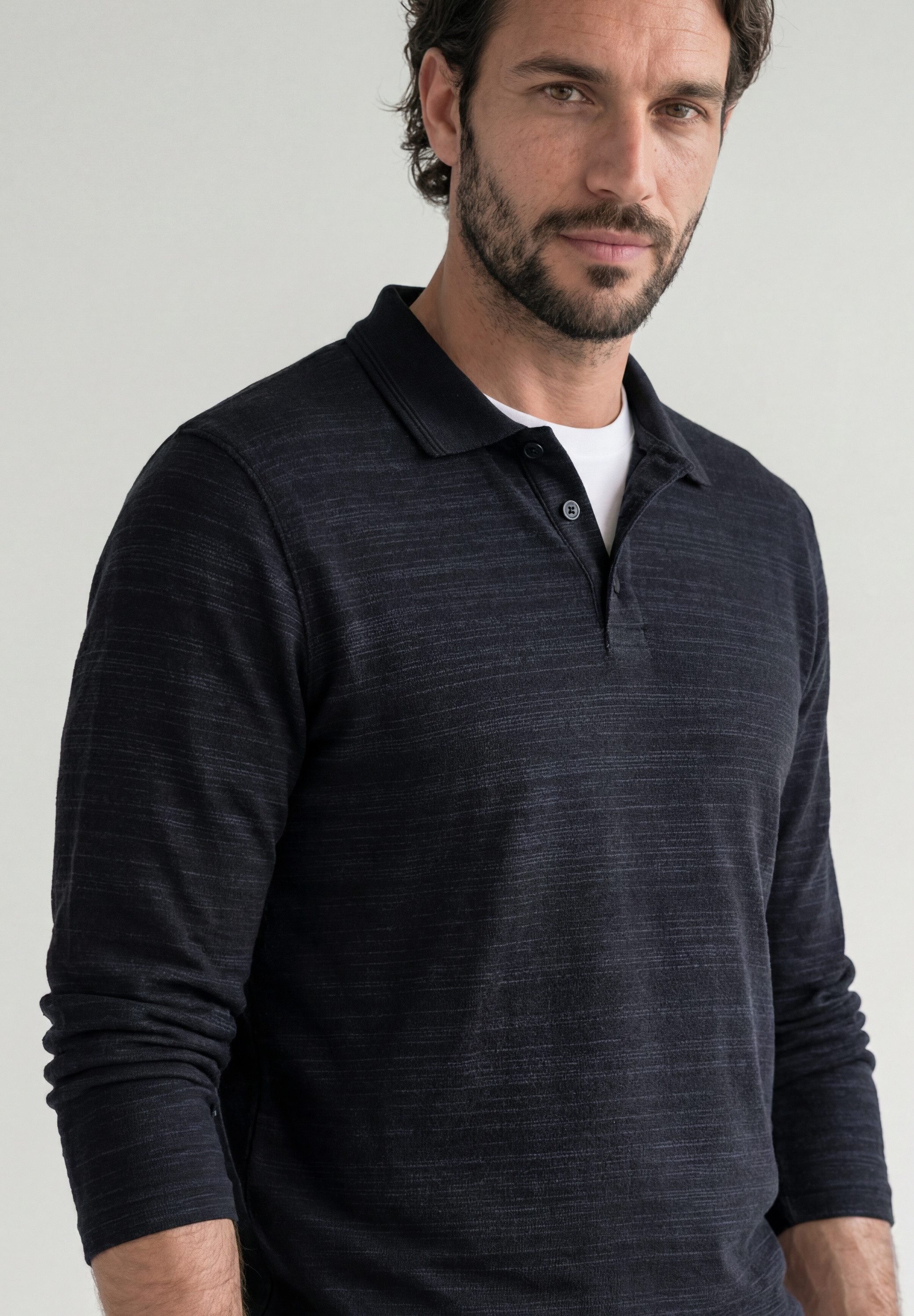 STREET ONE MEN Poloshirt aus Baumwolle mit Stretchante