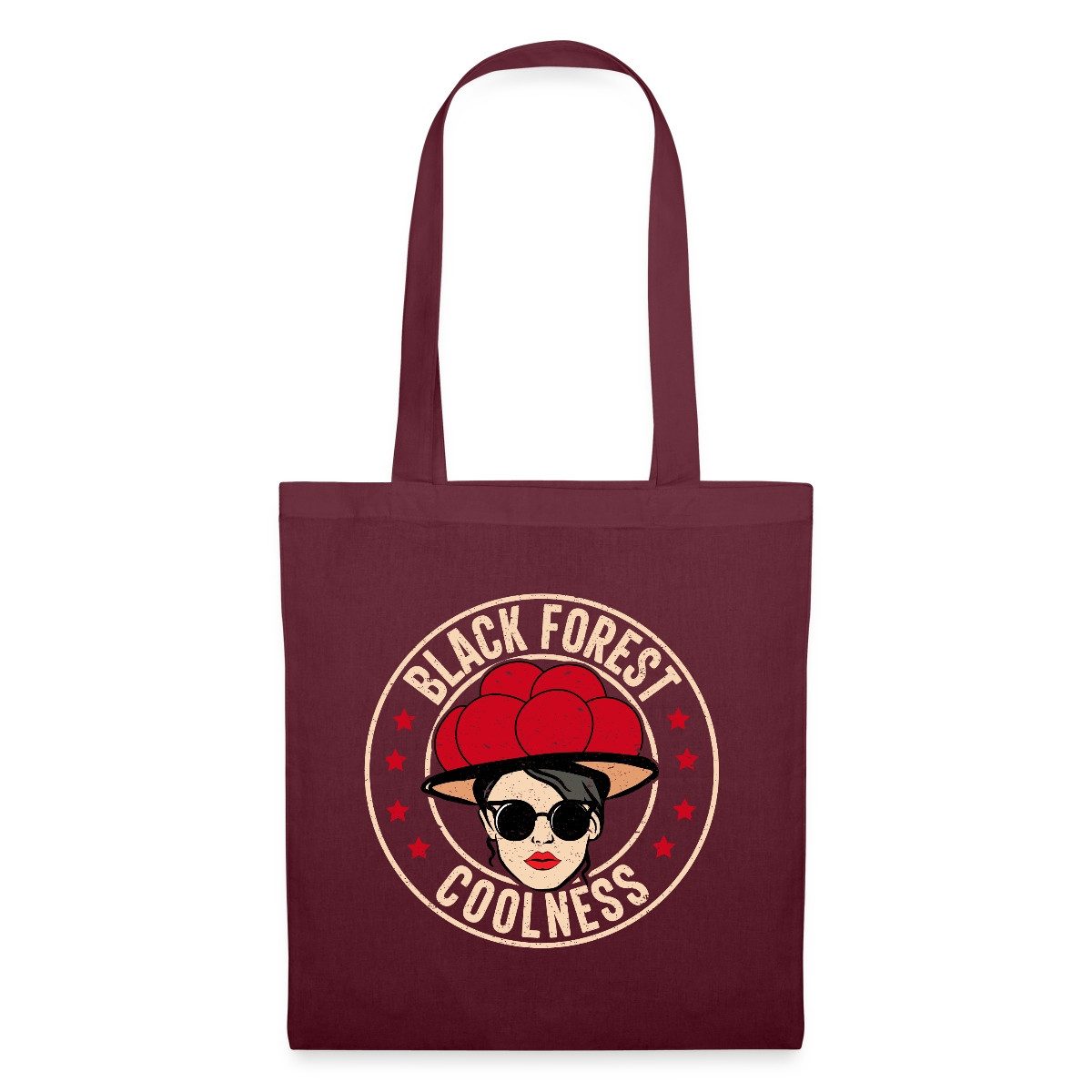 Spreadshirt Henkeltasche Schwarzwald Bollenhut Black Forest Coolness Geschenk Stoffbeutel (1-tlg)