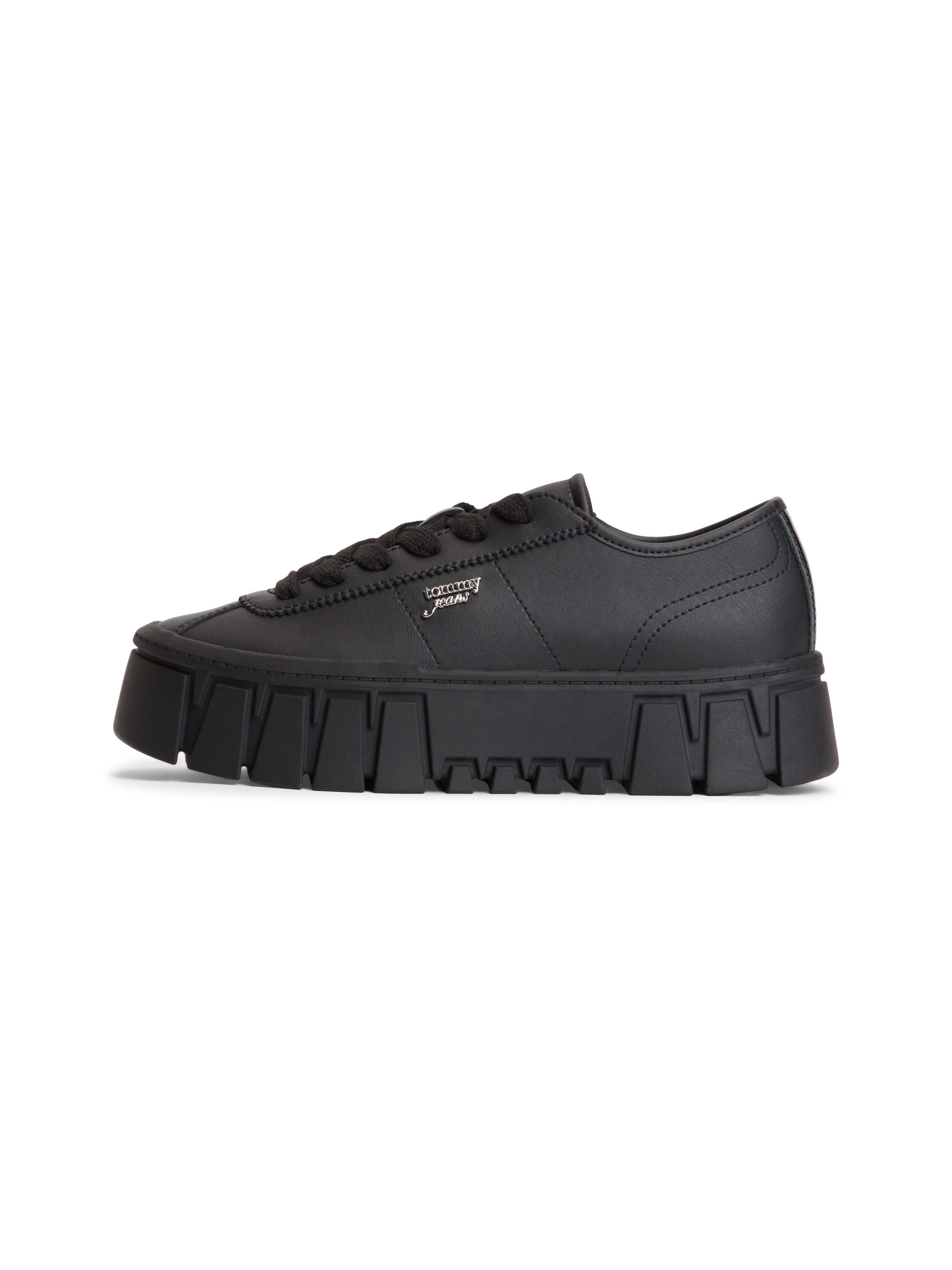 Tommy Jeans TJW PLATFORM SNEAKER LEATHER LC Plateausneaker Schnürschuh, Halbschuh, Freizeitschuh mit seitlichem Logoschriftzug – Bild 5 von 5