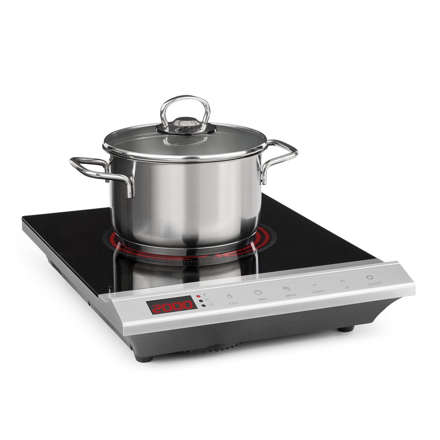 Klarstein Elektro-Kochfeld MisterCook, Kochplatte Infrarot 2000W Abschalttimer