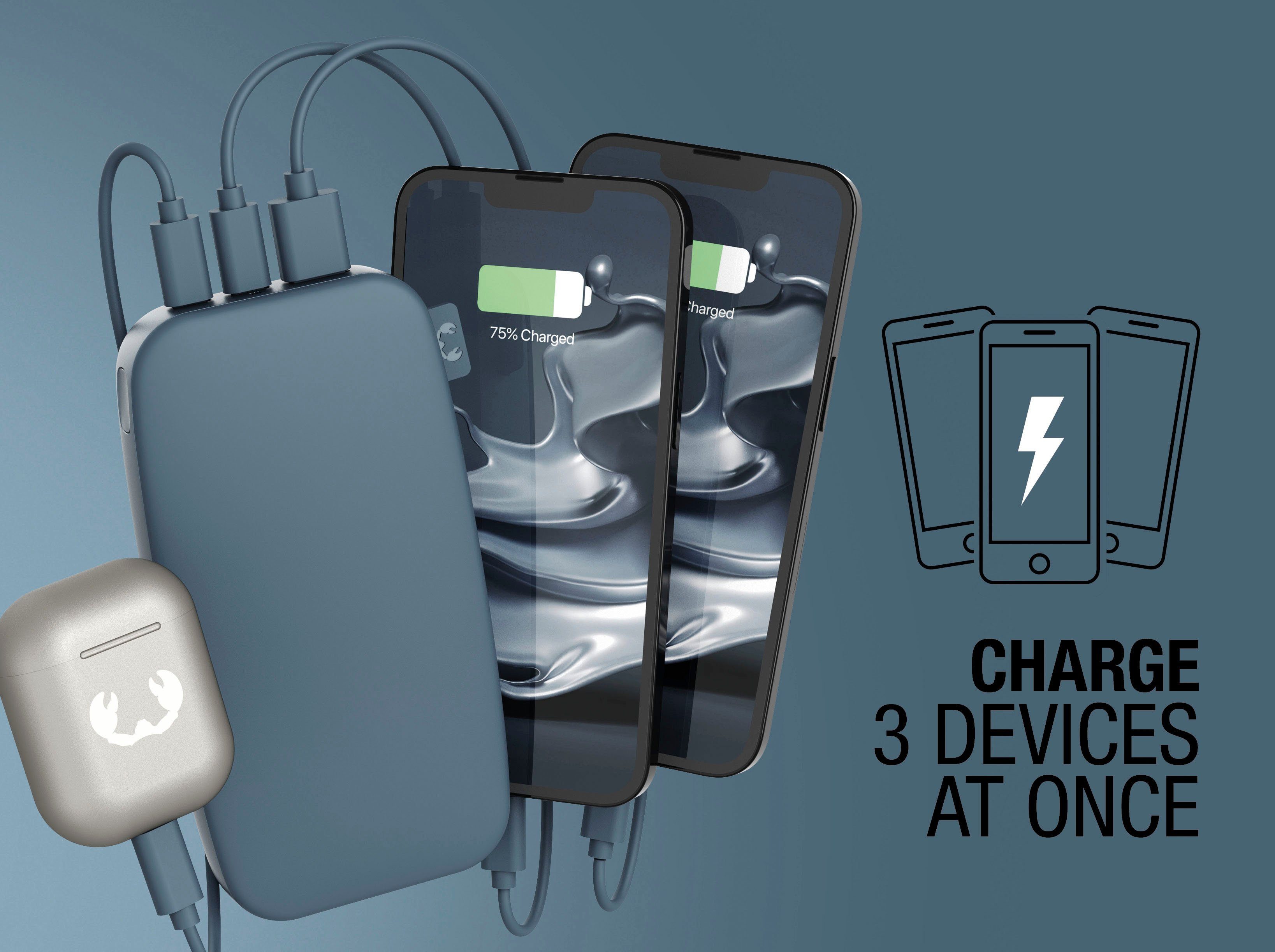 Fresh´n Rebel Power Pack & 18000mAh Charge Fast mit 20W PD USB-C, dunkelblau Powerbank Ultra