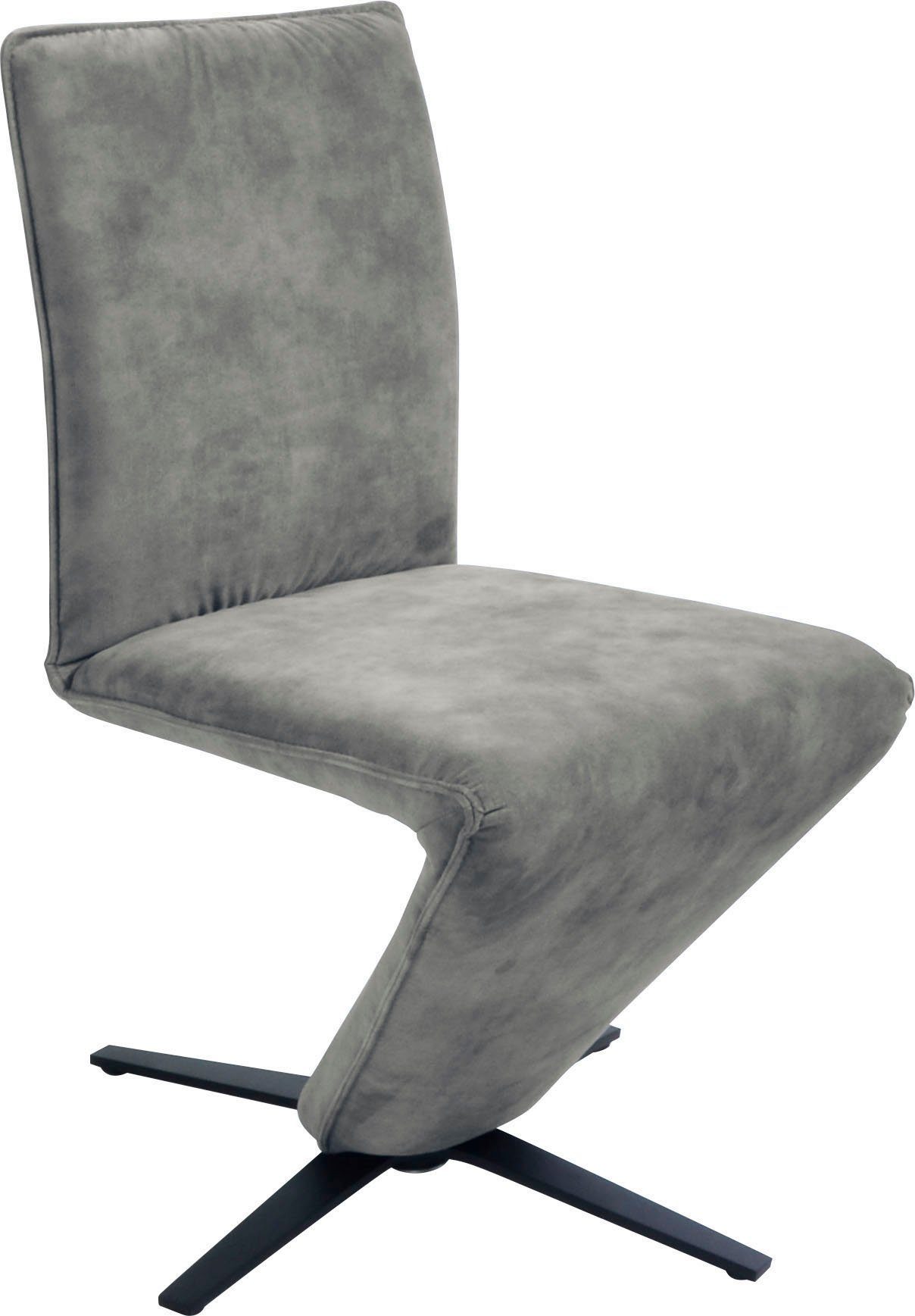 Struktur & Deseo Wohnen Komfort Drehstuhl Sitzschale, II, Stuhl in mit federnder K+W Metall Sternfuß schwarz