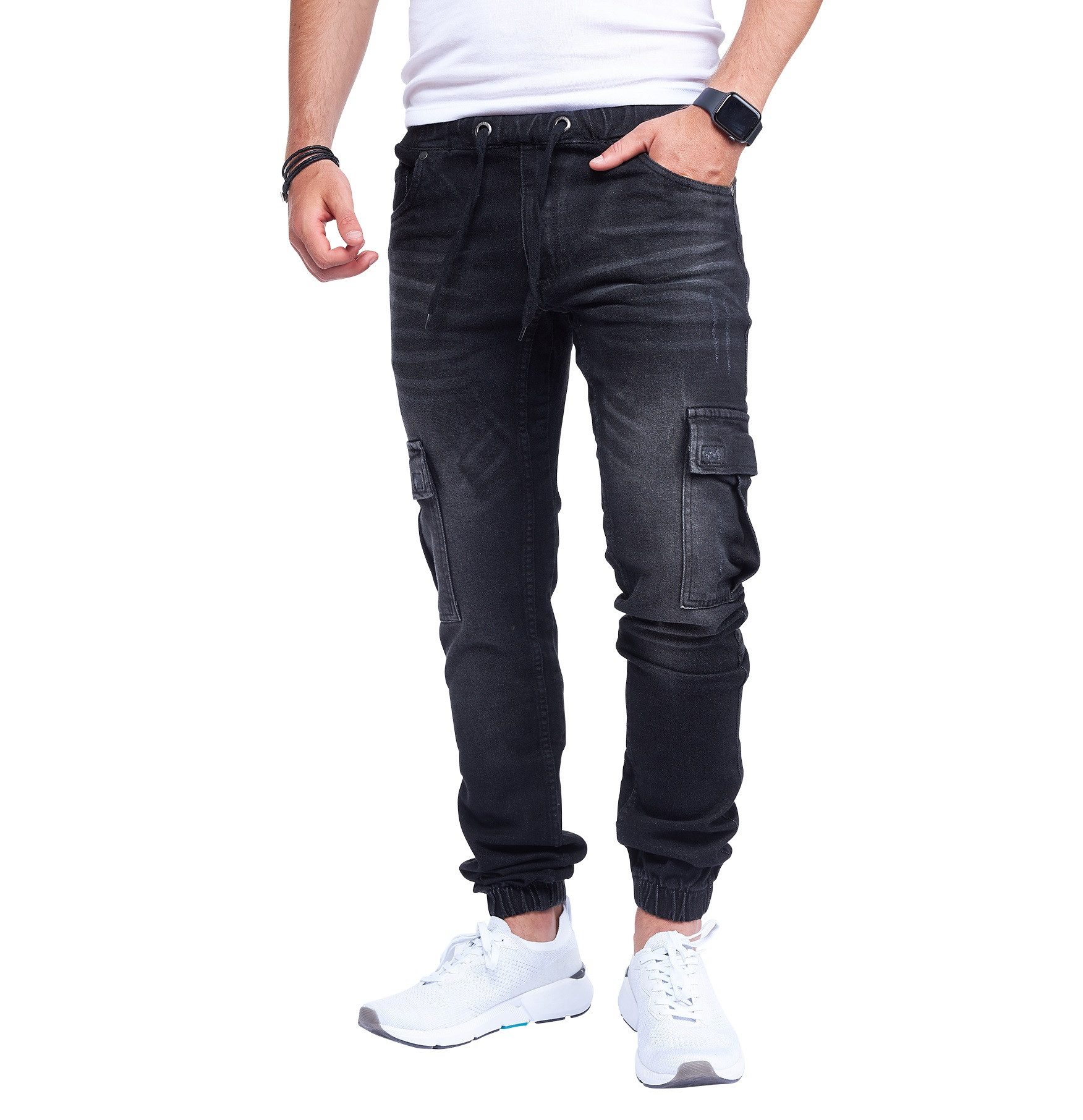 Styleko Cargohose Cargo Jeans Herren Cargohose für Herren Jeans stretch Cargohose Herren
