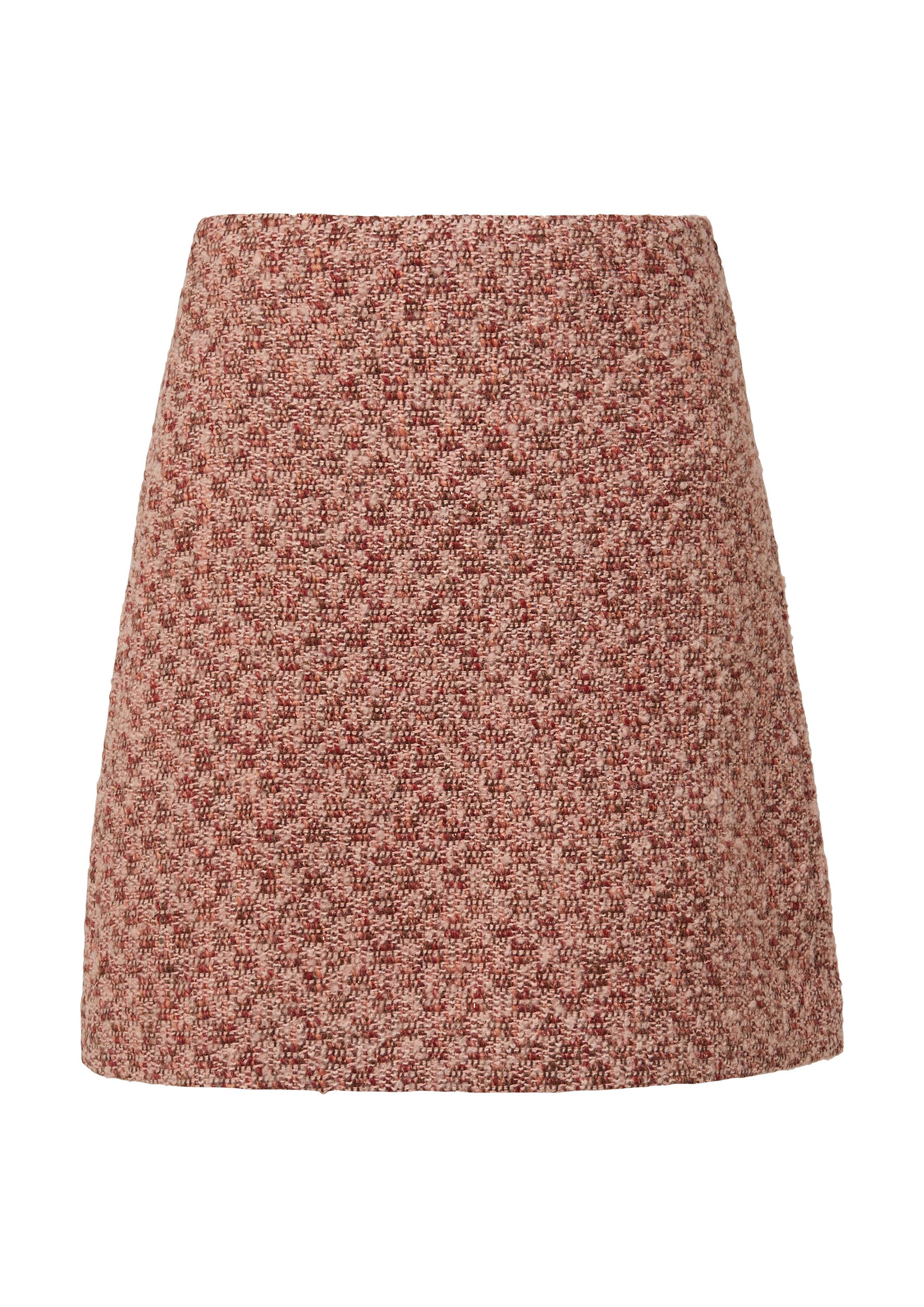 s.Oliver Minirock Rock Kurzer Bouclé-Rock aus Wollmix mit Glitzergarn günstig online kaufen