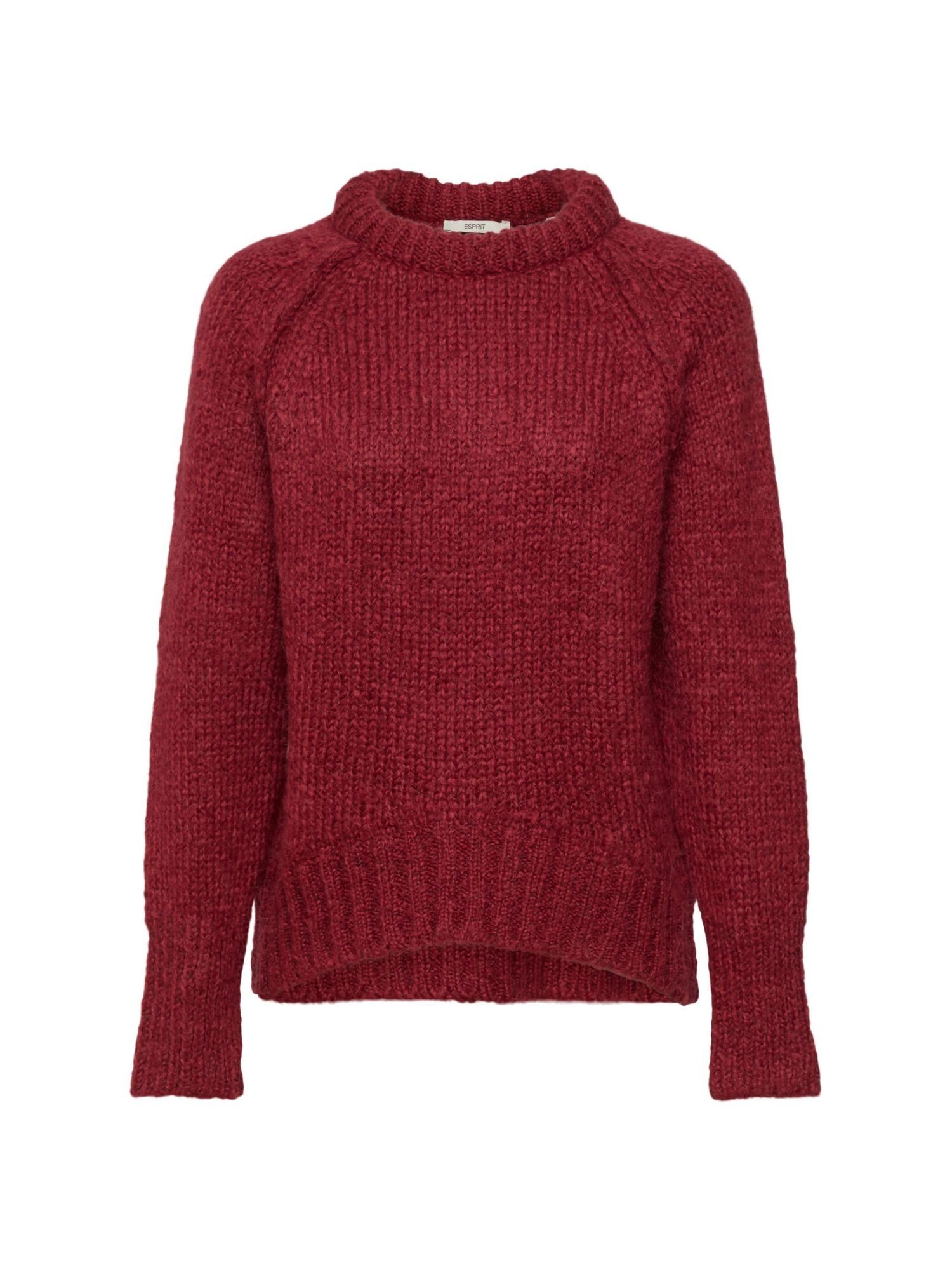 Pullover Strickpullover RED Wollgemisch aus Esprit CHERRY