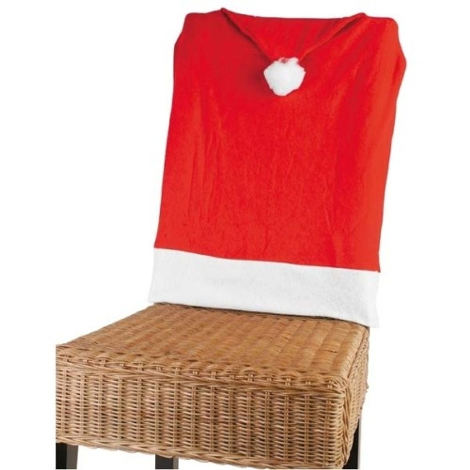 BURI Stuhlhusse Stuhlhusse Nikolausmütze Weihnachtsmütze Stuhlüberwurf Weihnachtsdeko