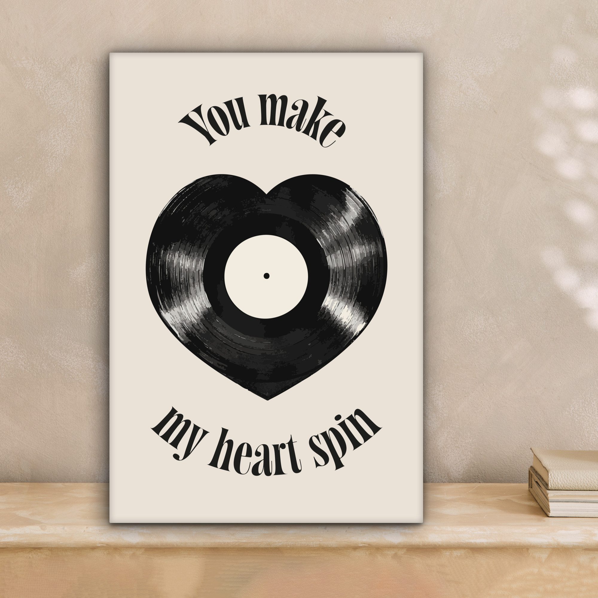 OneMillionCanvasses® Leinwandbild Liebe - Musik - Zitat, Fotodruck (1 St), günstig online kaufen