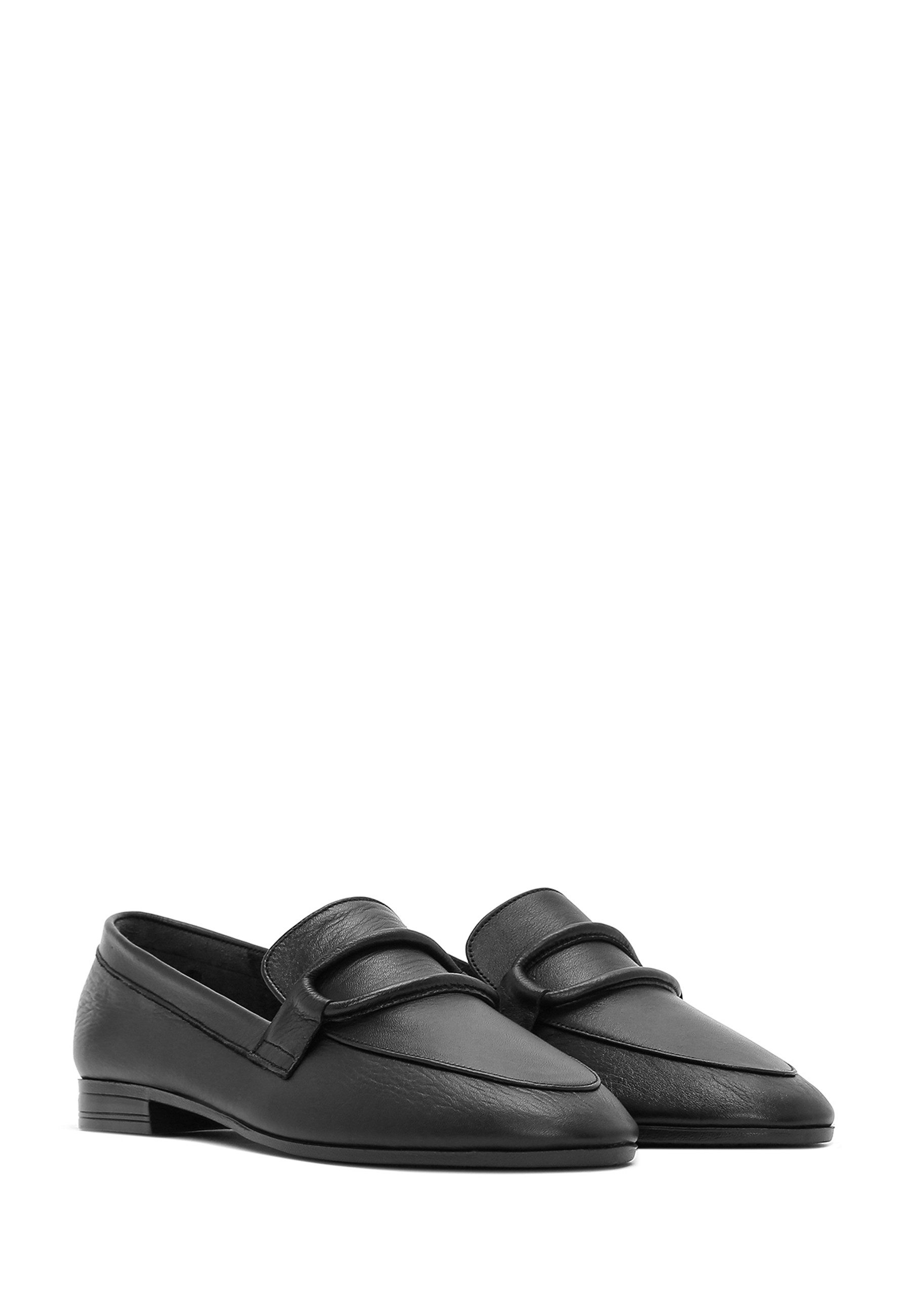 Derimod Maskuline Loafer aus Leder Loafer Echtes Leder, Lederfutter, Slip-On-Stil, Raffiniertes Design