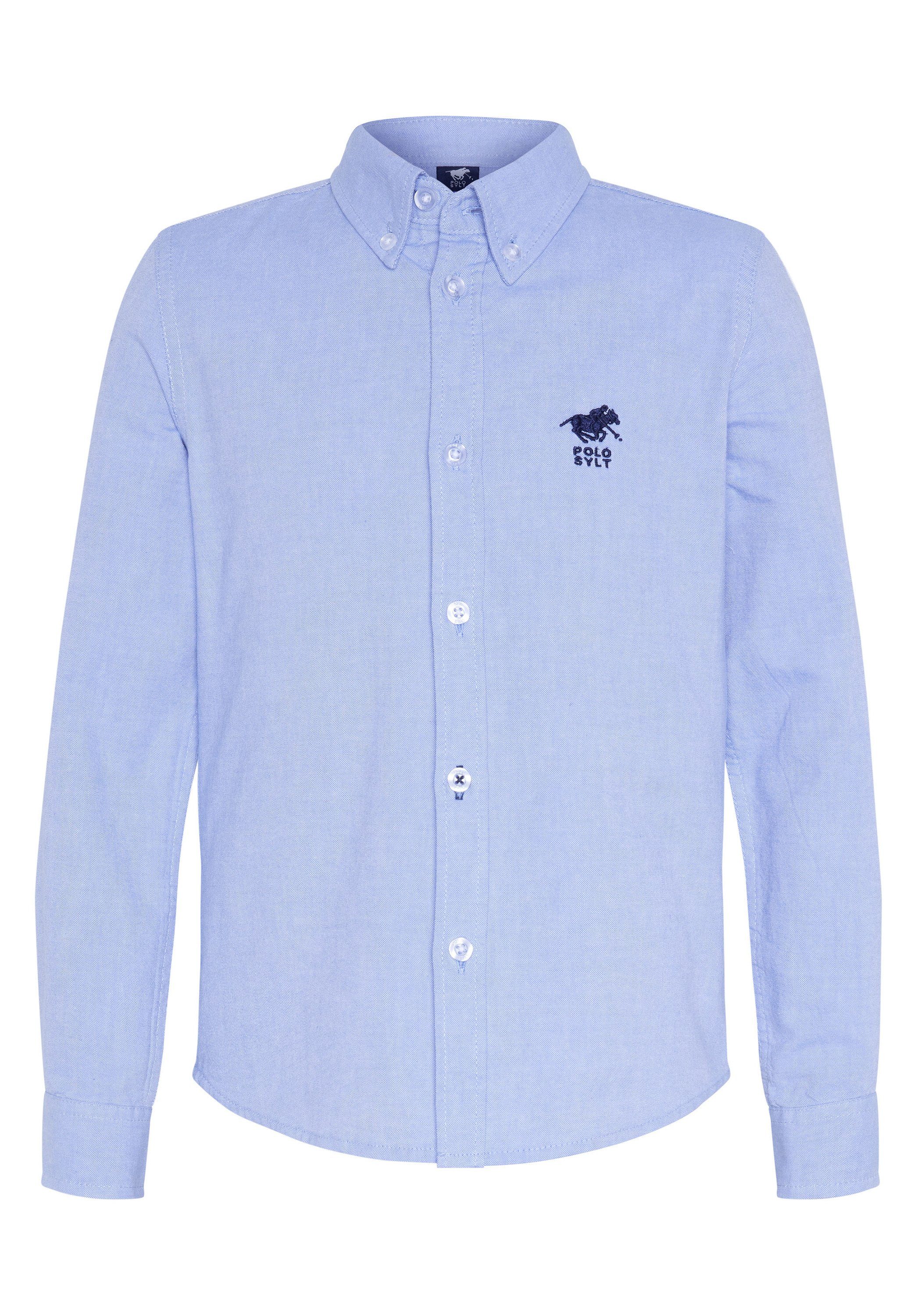 16-3922 Oxford Qualität Polo Sylt Brunnera Langarmhemd Blue aus