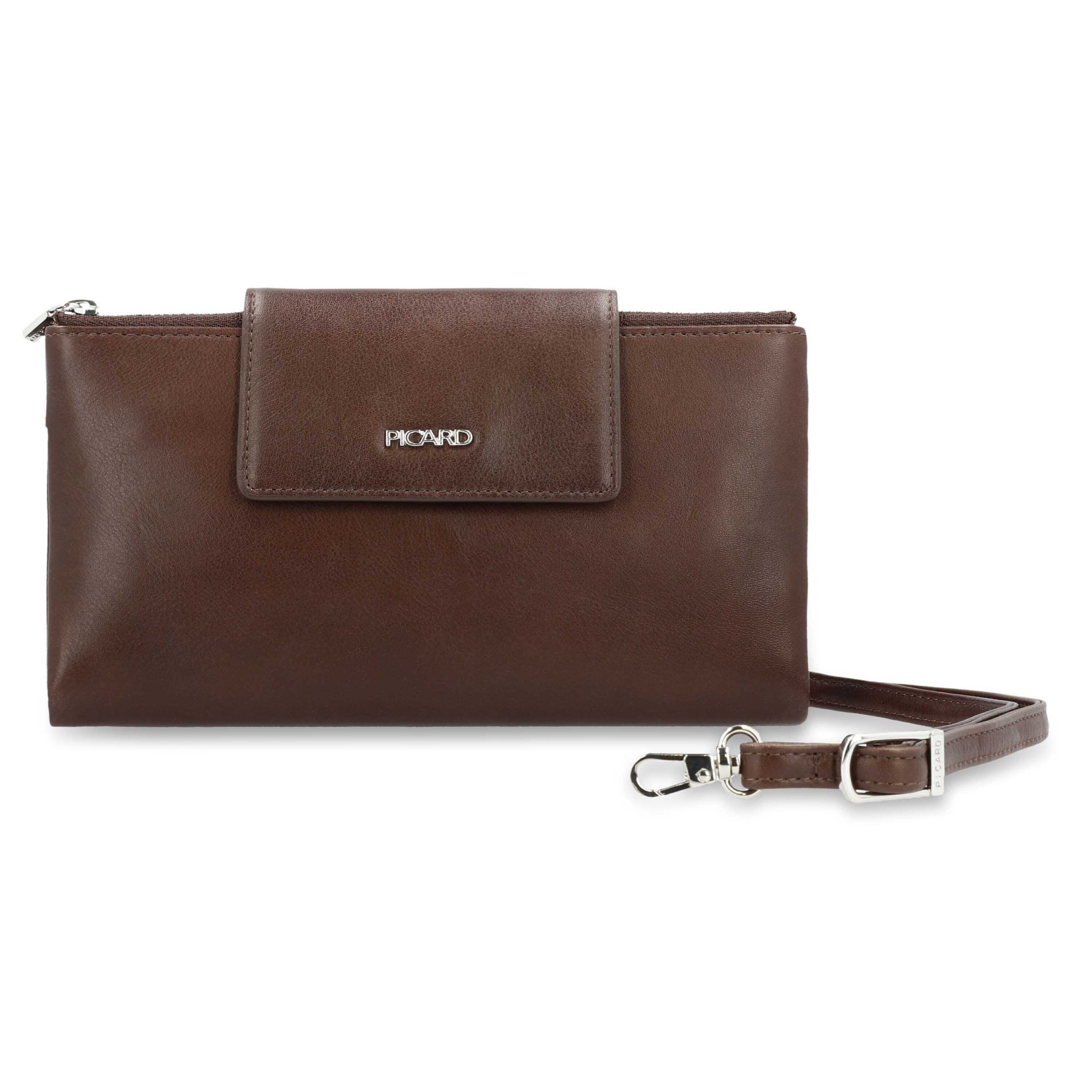 Cartera Vintage Picard Hans 1 Color Antracita | Cuero Auténtico De Vaca | 14 Ranuras Tarjetas RFID | Hecha A Mano