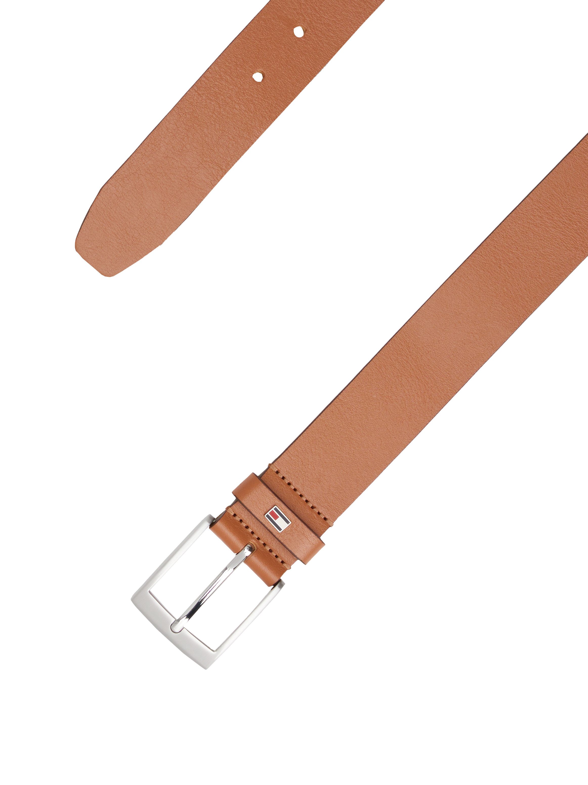 Tommy Hilfiger Ledergürtel ADAN 3.5 cm breit EXT Metalllogopatch, Einfachdornschnalle – Bild 4 von 5