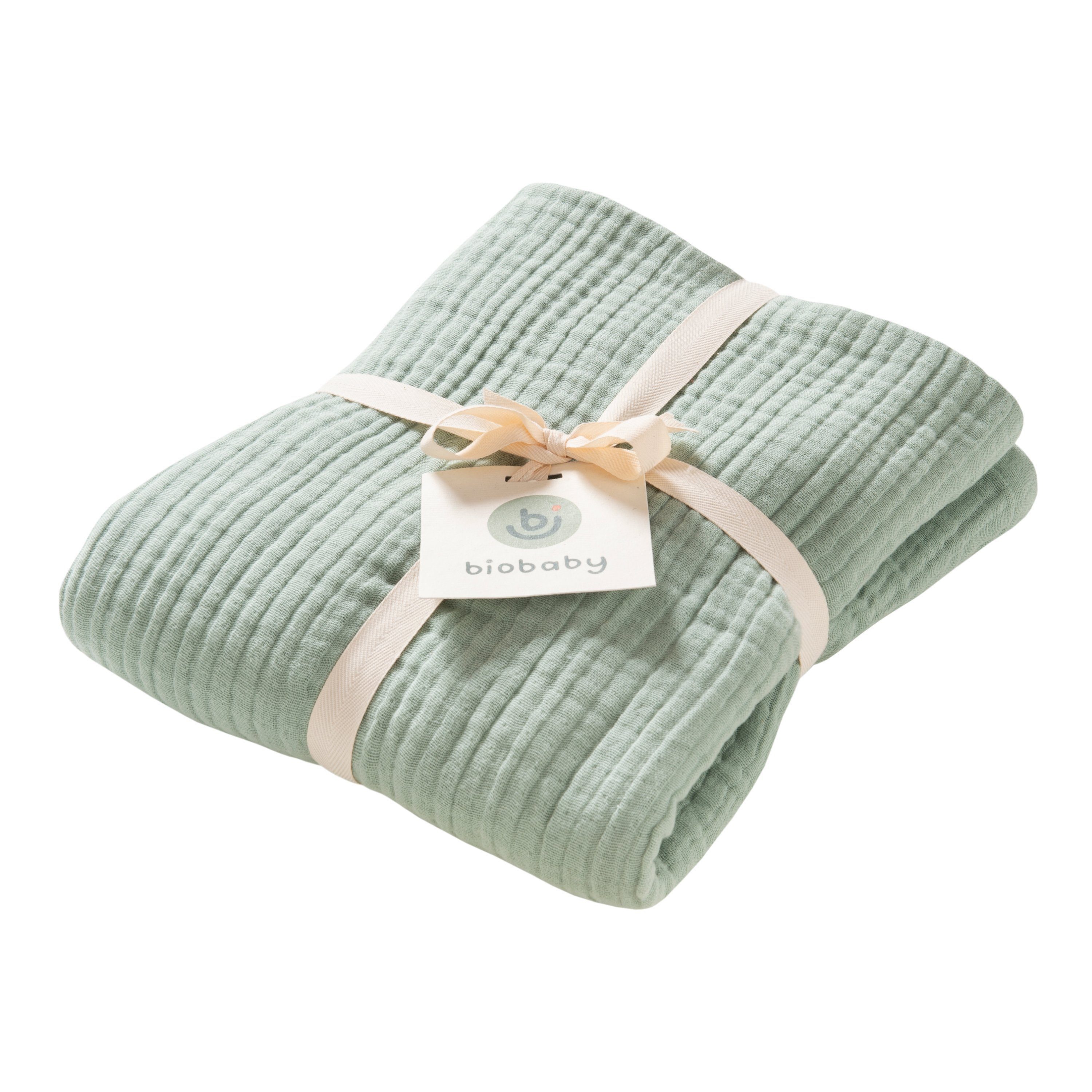 Babydecke, Biobaby Mulldecke, 4-lagig, 100% Baumwolle (kbA), 105x105cm