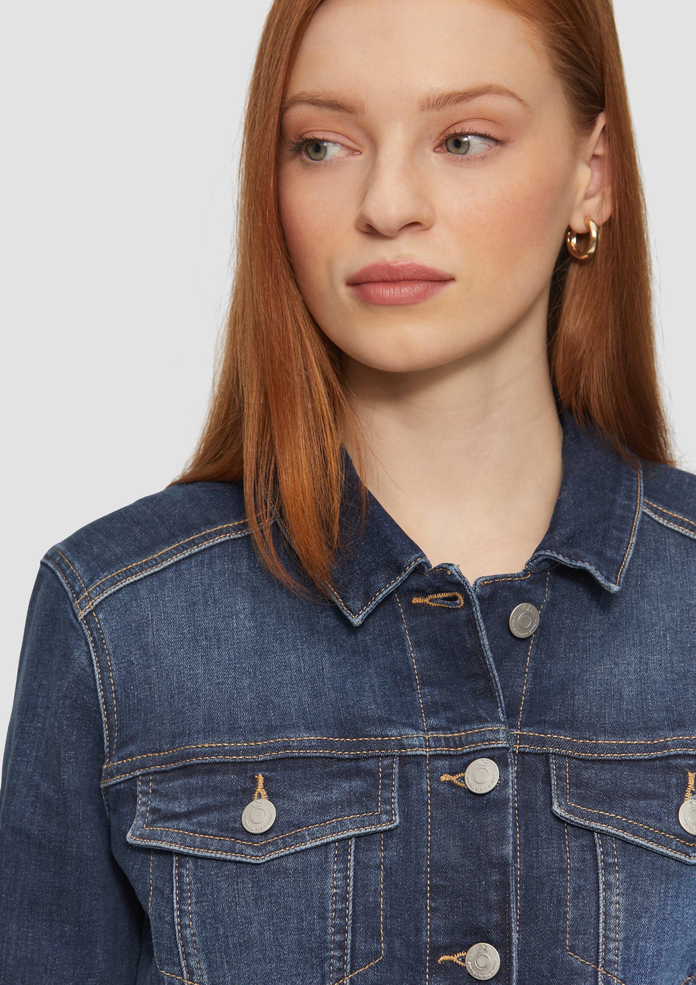 QS Outdoorjacke Schmal geschnittene Denimjacke in günstig online kaufen