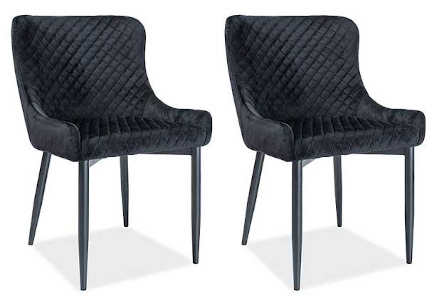 Feldmann-Wohnen Esszimmerstuhl Colin (2 St), schwarz 2er Set