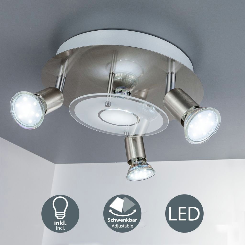 B.K.Licht Deckenleuchte LED Deckenlampe 4x 3W günstig online kaufen
