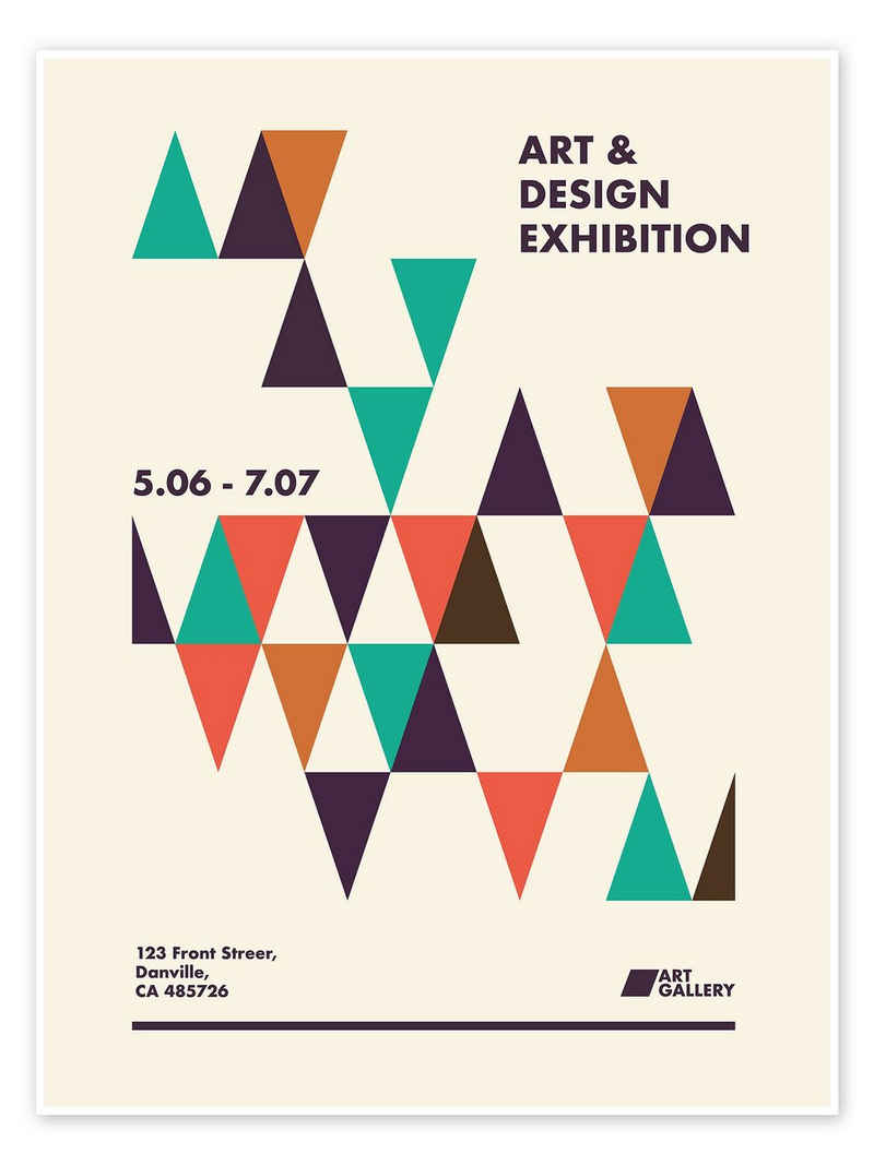 Posterlounge Poster Exhibition Posters, Bauhaus Art & Design, Wohnzimmer Mid-Century Modern Malerei