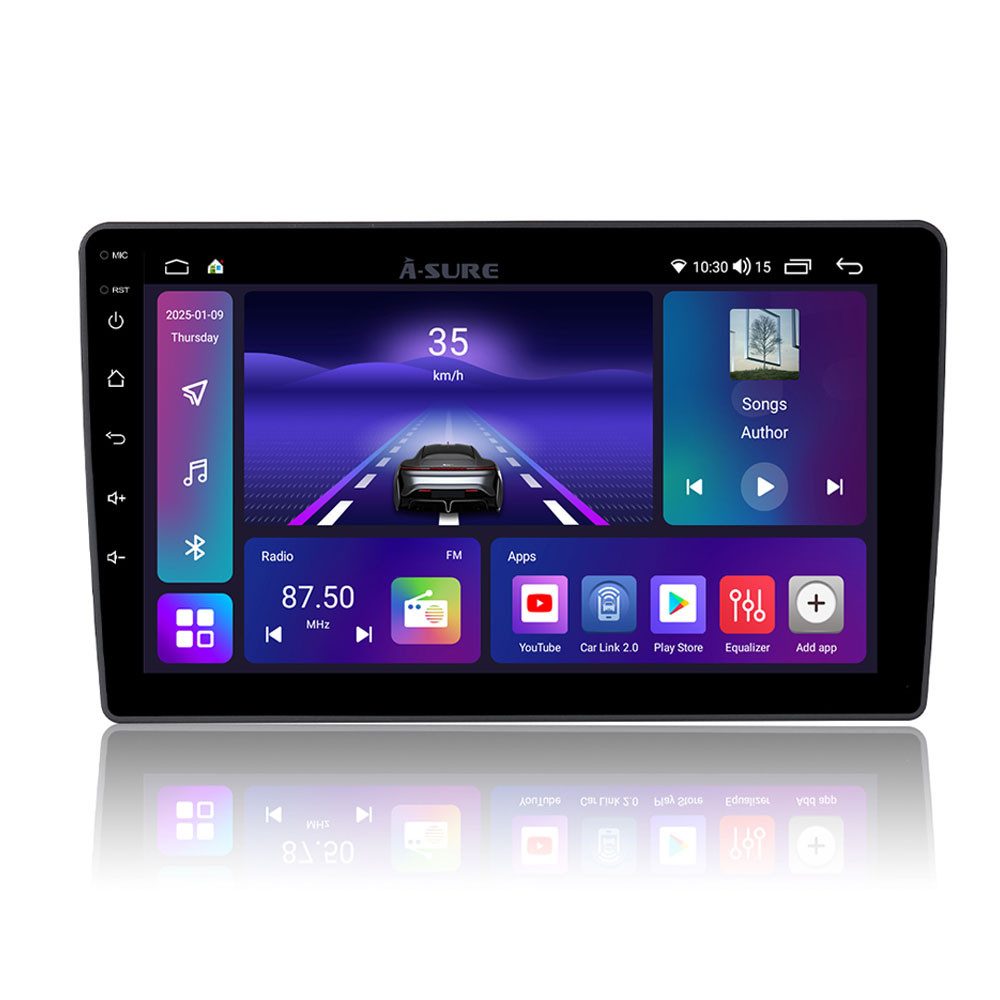 A-Sure 8-Core Android 15 Carplay 64GB Für Ford Fiesta MK5 C/S Max Galaxy MK2 Autoradio (Digitalradio (DAB), FM, AM, 1280*800 IPS Screen/ CPU, RDS, DSP, GPS, SWC, Navi, UI Theme, Siri, Mirrorlink, Google play, Netflix, Youtube, Calendar, TikTok)